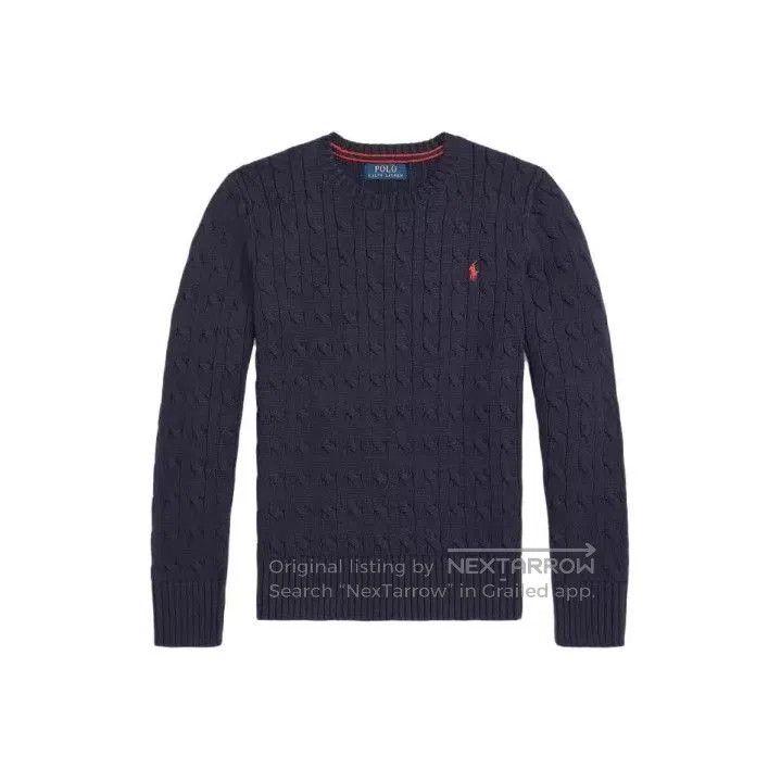 Polo Ralph Lauren Polo Ralph Lauren Pony Logo Cable Knit Crewneck Sweater. Size US M / EU 48-50 / 2 - 1 Thumbnail