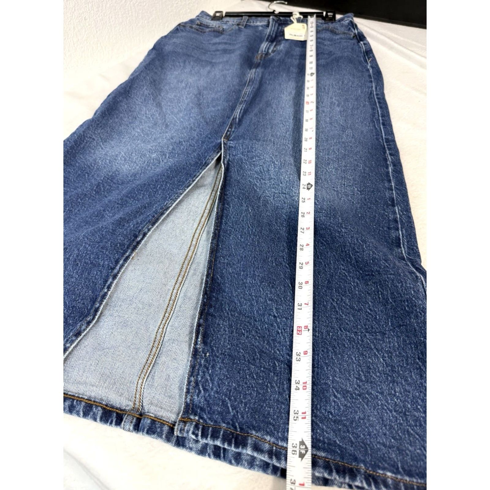 Denime a.n.a Blue Denim Maxi Pencil Skirt Y2K Womens Sz 6 Skirt Slit Pockets Casual Workwear Vintage No Size 28" / US 6 / IT 42 - 4 Thumbnail