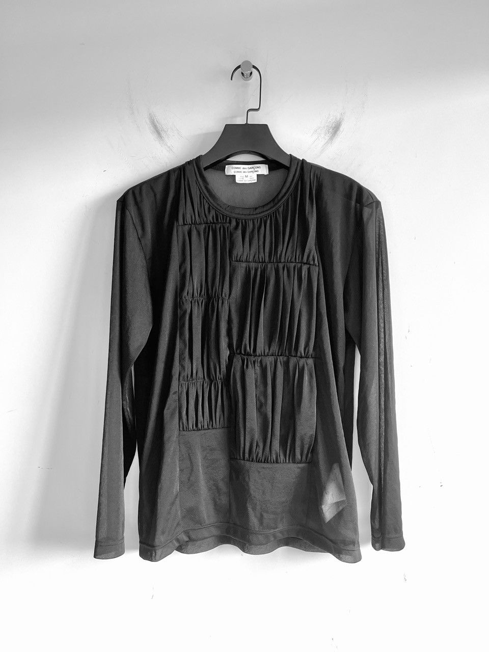 Comme des Garcons COMME des GARCONS - Sheer Gathered Patchwork Long Sleeve Top Size M / US 6-8 / IT 42-44 - 1 Thumbnail