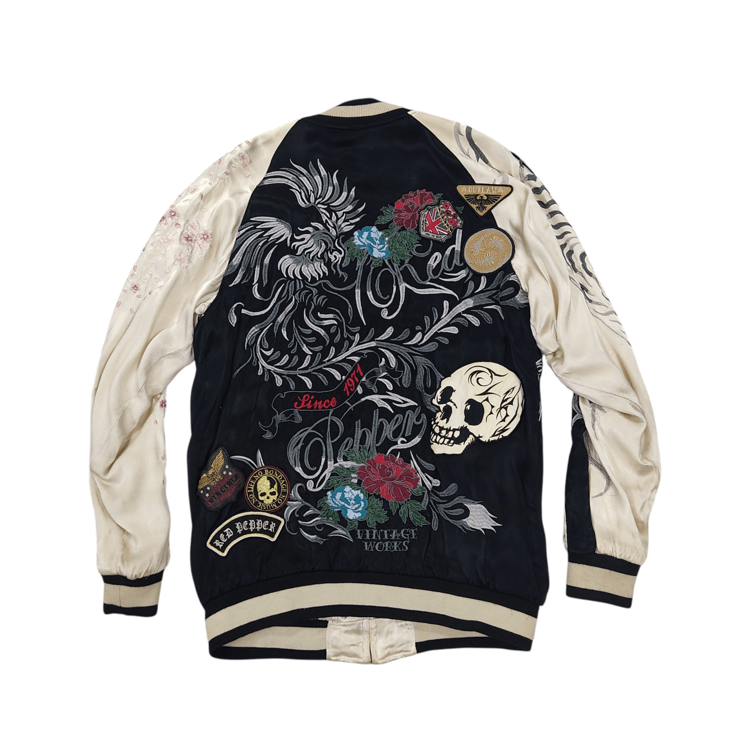 Japanese Brand REDPEPPER Oriental Reversible Silk Sukajan Jacket Size US L / EU 52-54 / 3 - 9 Thumbnail