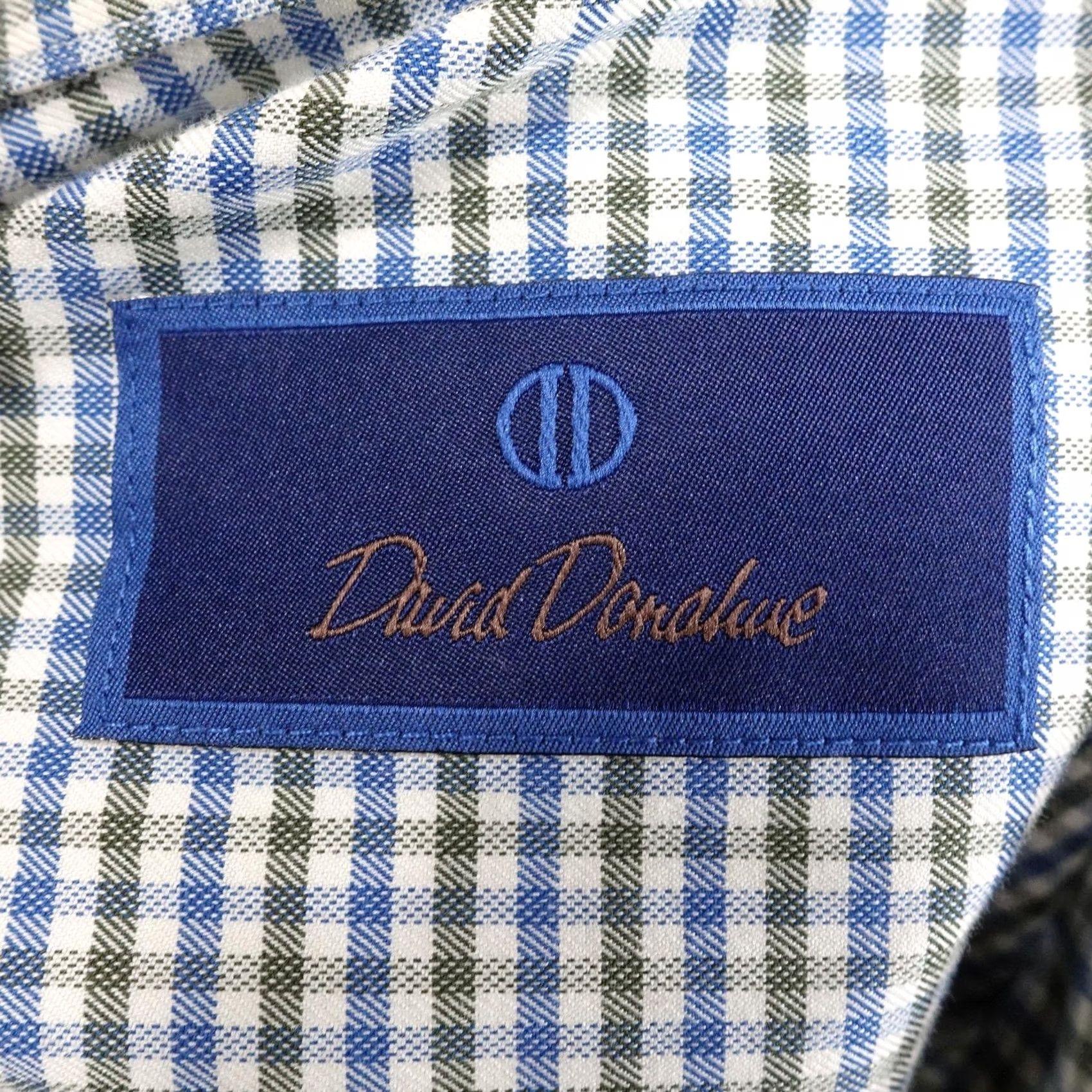 David Donahue David Donahue Shirt Mens XL Blue Green Check Long Sleeve Button-Up Size US XL / EU 56 / 4 - 6 Thumbnail