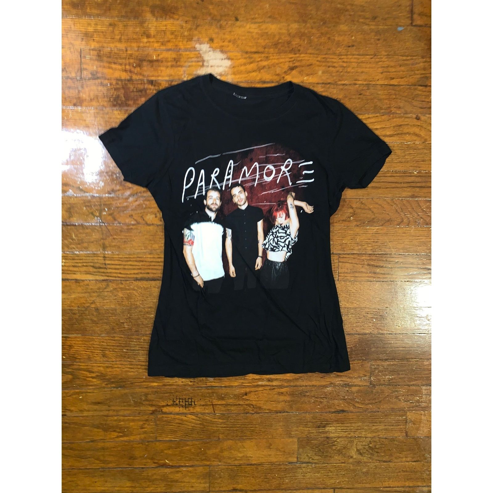 Band Tees Paramore Band T Shirt Paper Thin Black Emo Baby Tee XS S Size S / US 4 / IT 40 - 1 Thumbnail