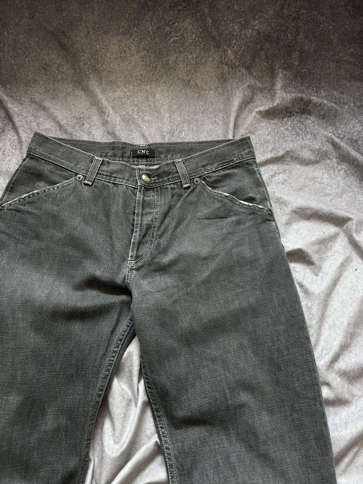 Costume National C'N'C Costume National Gray Constracted Straight Leg Jeans Size US 30 / EU 46 - 10 Thumbnail