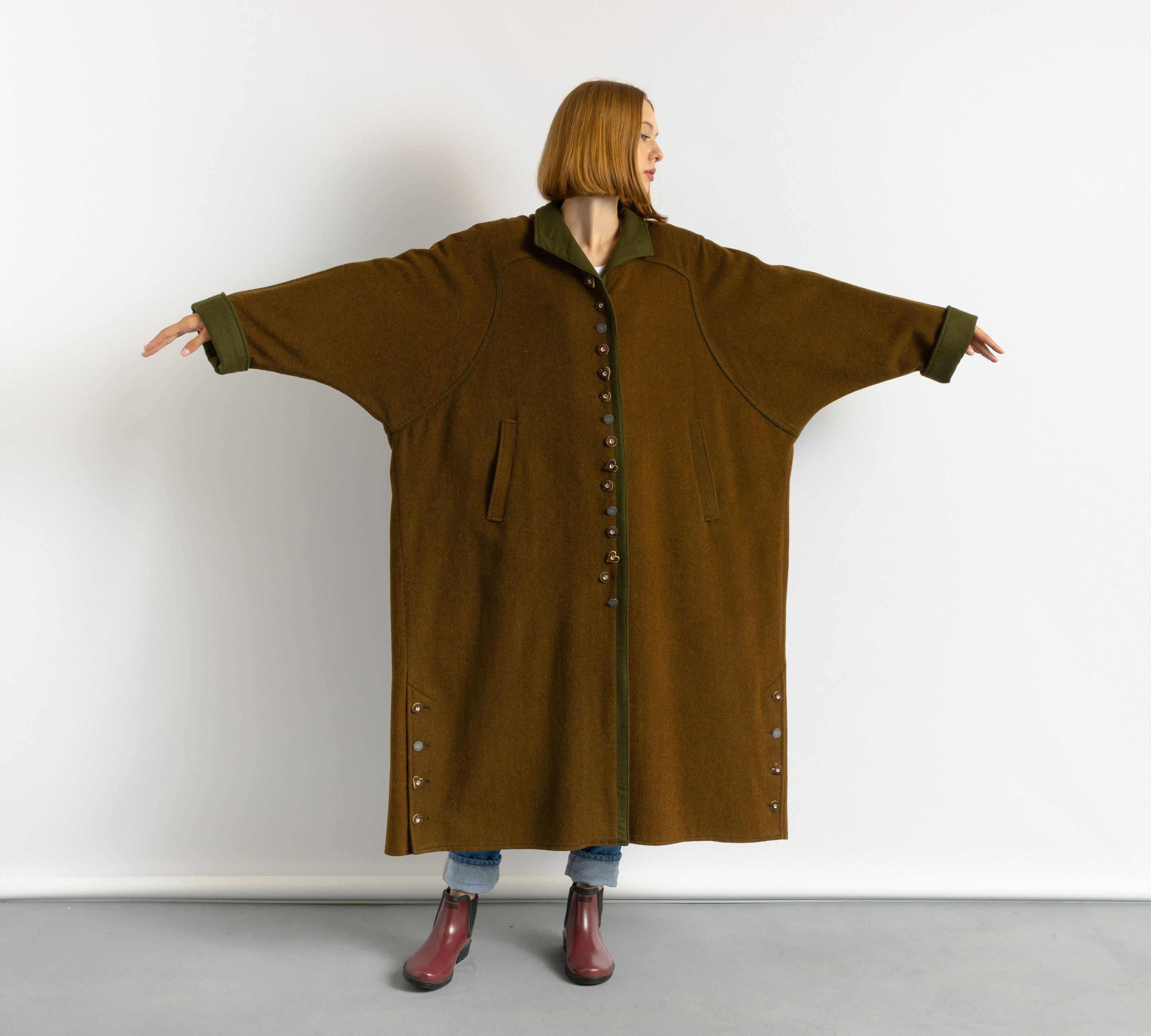 Vintage Tyrol Dirndl Bavarian Long Sleeve Midi Coat Cape 7903 Size ONE SIZE - 9 Thumbnail