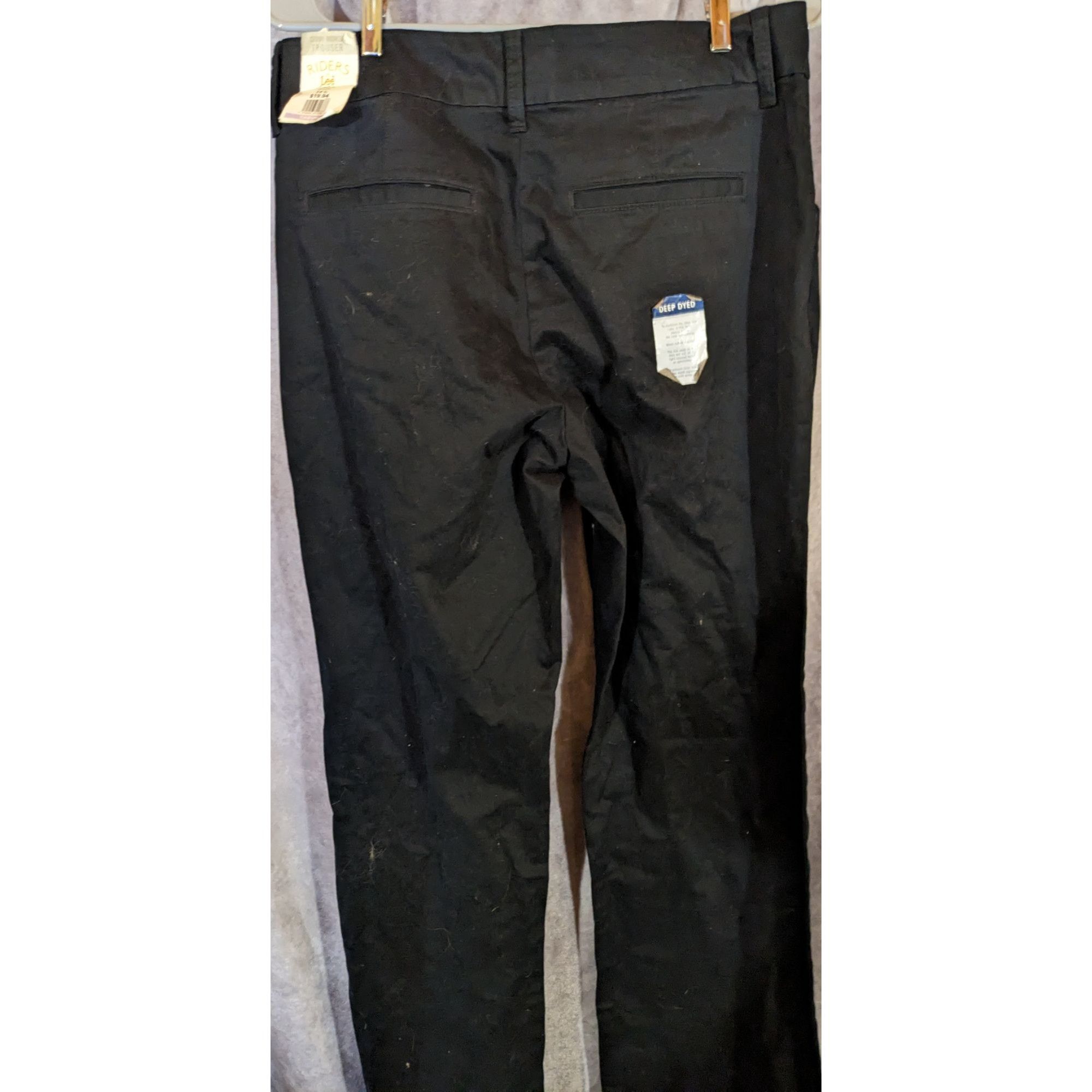 Lee Riders By Lee Curvy Fit Midrise Trouser Pants Black Size 14L Size 34" / US 12 / IT 48 - 2 Thumbnail