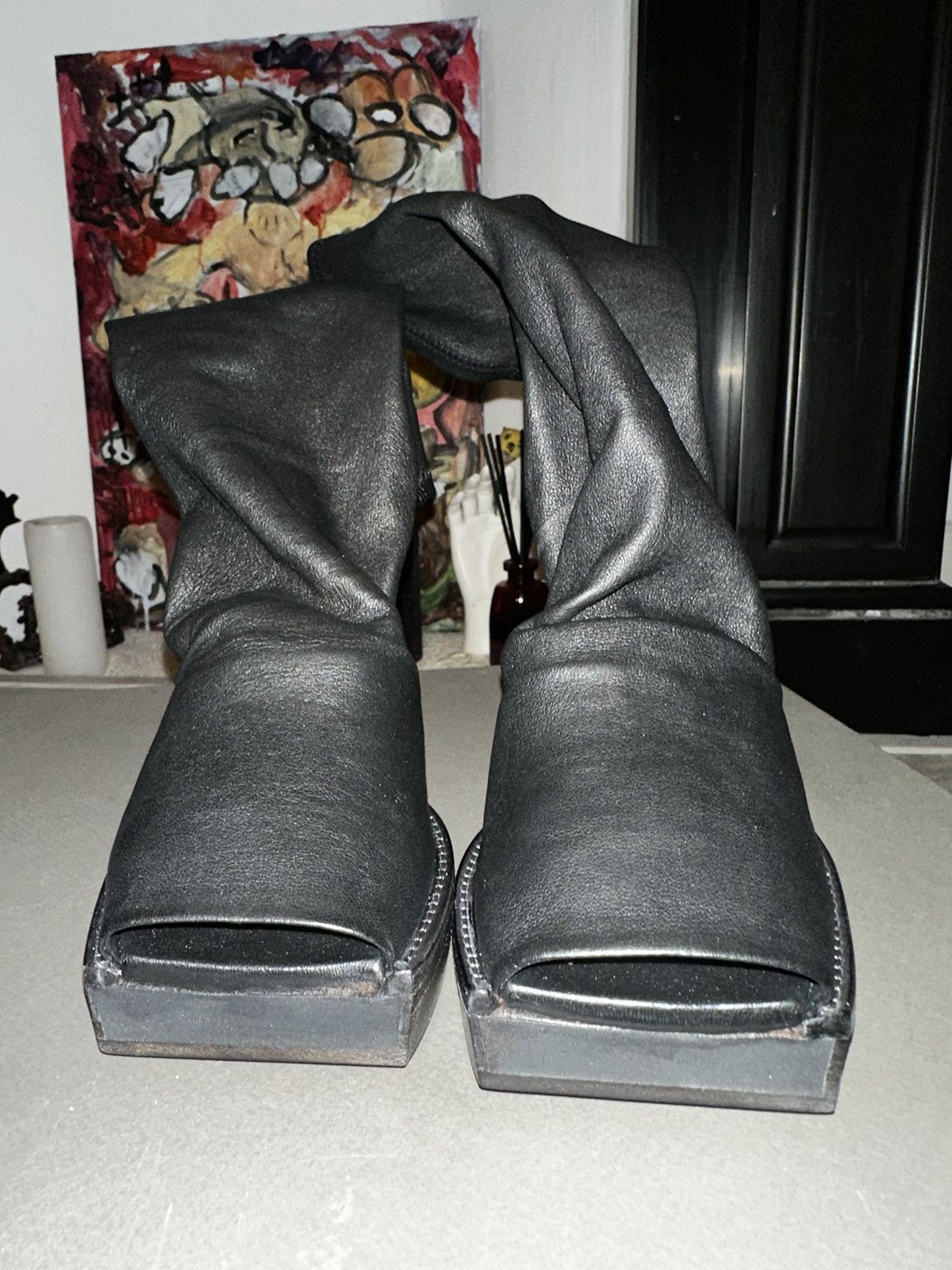 image of Rick Owens Scoprio Heel Shoes Ss05 in Black, Women's (Size 6)