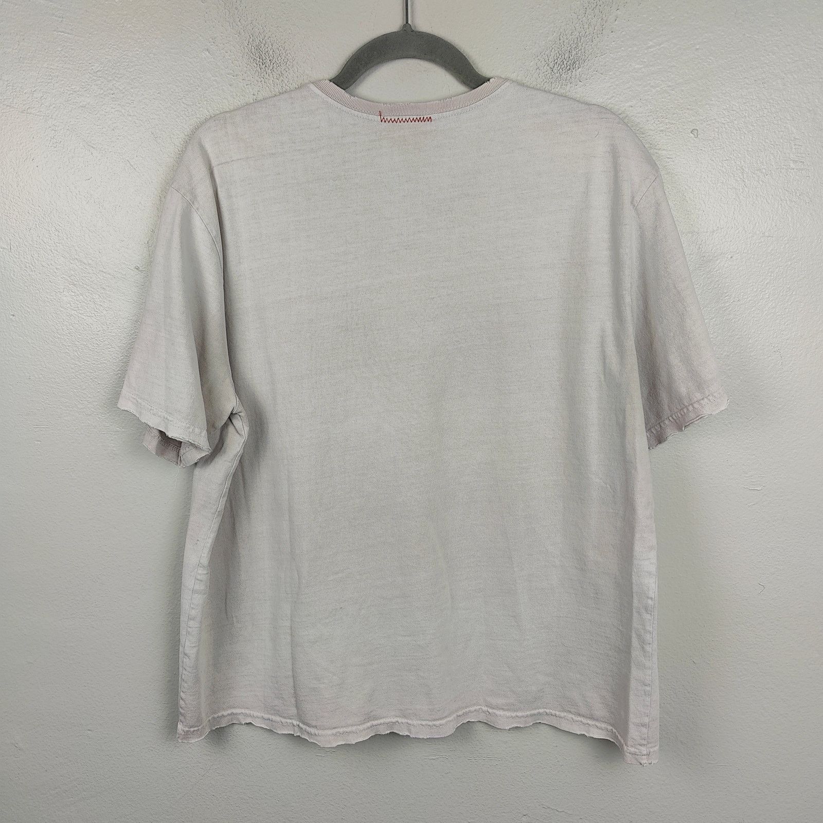 MOOJIMOOJIUS MoojiMooji Aged Boxy T-Shirt Size Small Off-White Pale Pink Size US S / EU 44-46 / 1 - 5 Thumbnail