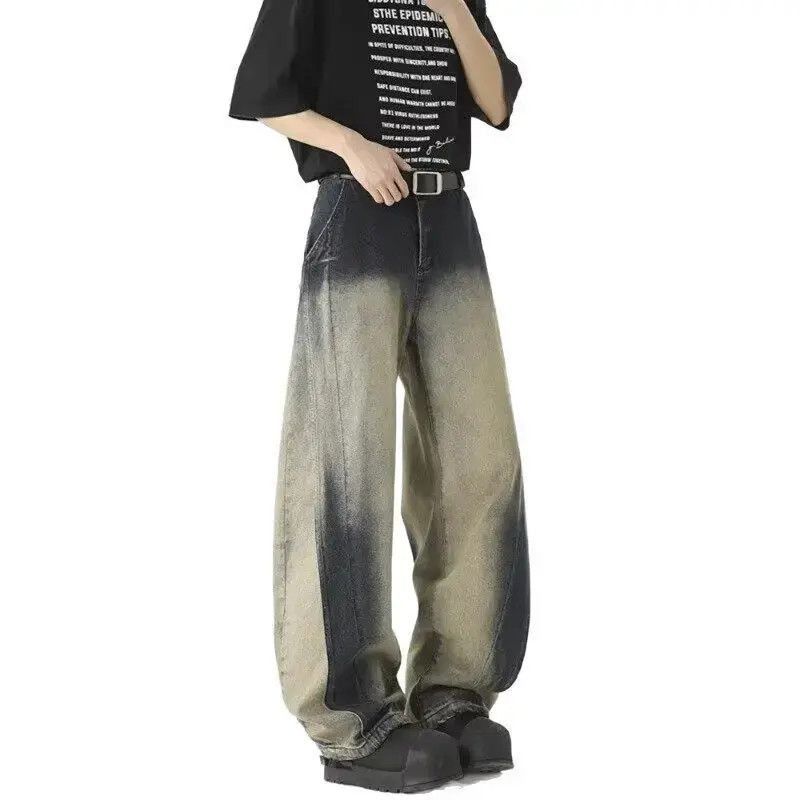 Japanese Brand Retro loose straight leg gradient jeans Size US 32 / EU 48 - 5 Thumbnail