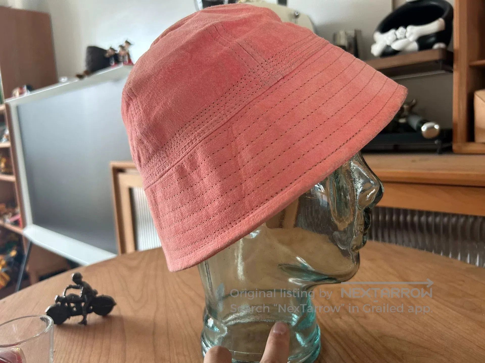 Hender Scheme pink suede bucket hat for all genders. Size ONE SIZE - 1 Thumbnail