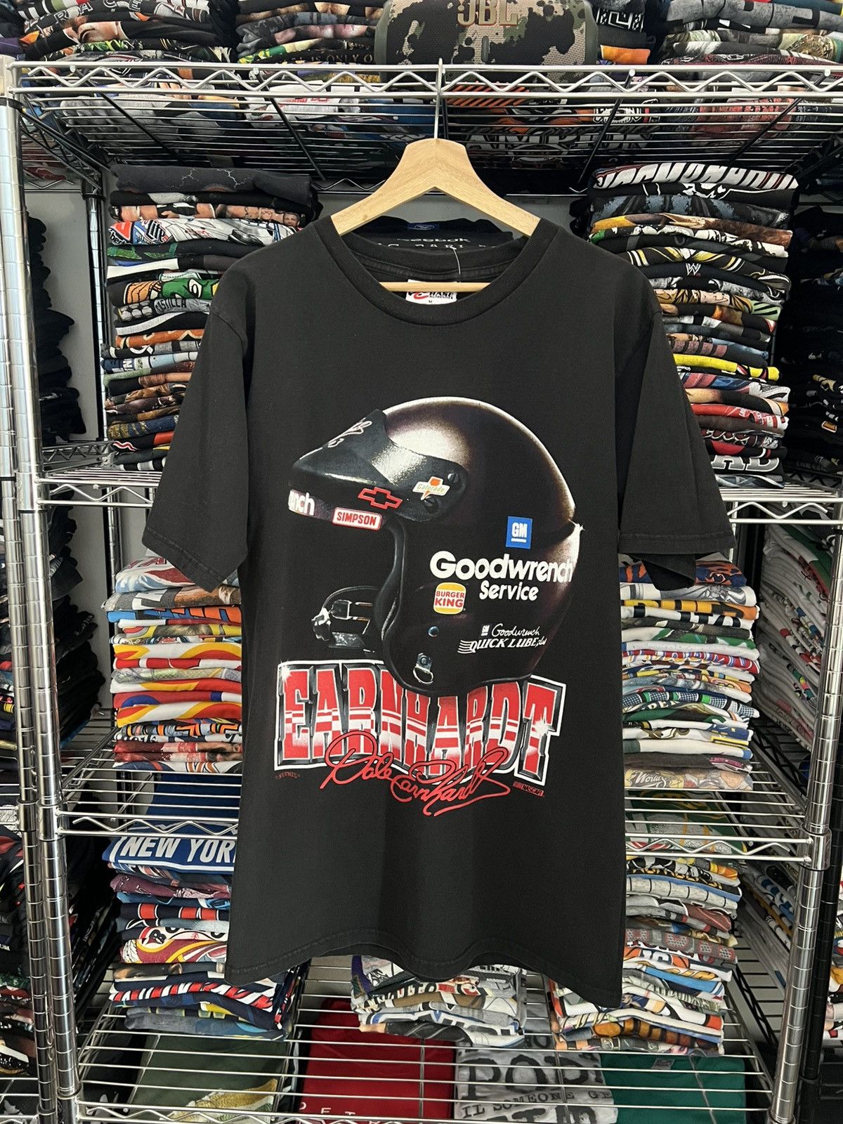 Chase Authentics 90s NASCAR Dale Earnhardt Helmet Racing Tee | Grailed