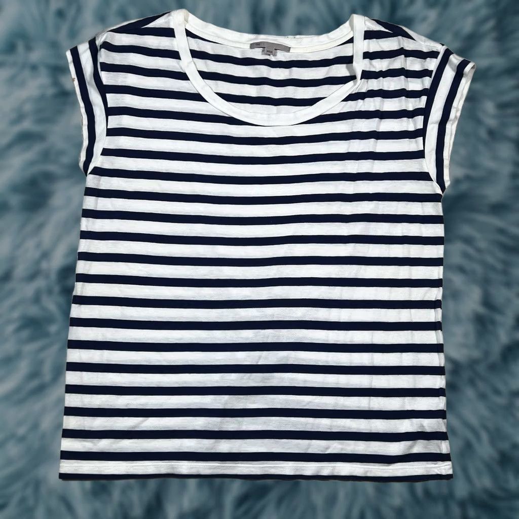 Gap VINTAGE Gap Striped Shirt Blouse Women L Blue Womens Size L / US 10 / IT 46 - 1 Thumbnail