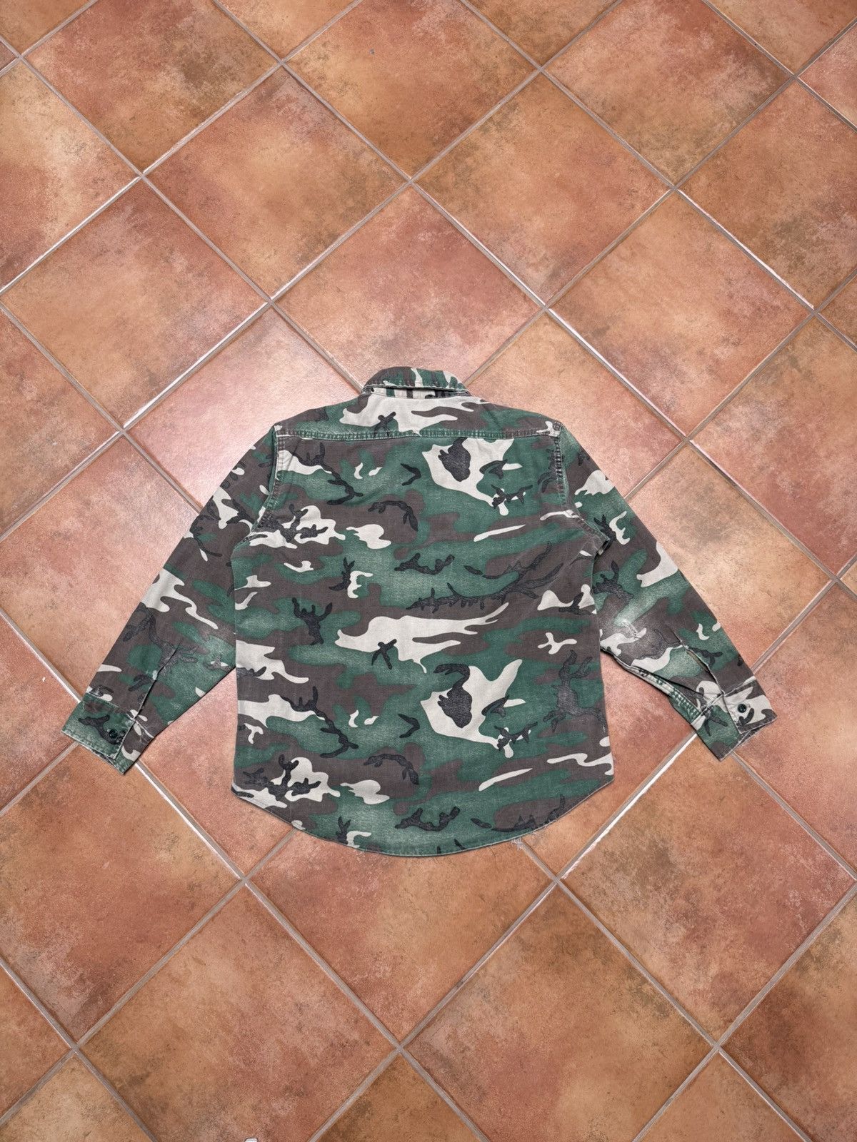 Cabelas Vintage Faded Camo Button Up Size US M / EU 48-50 / 2 - 9 Thumbnail