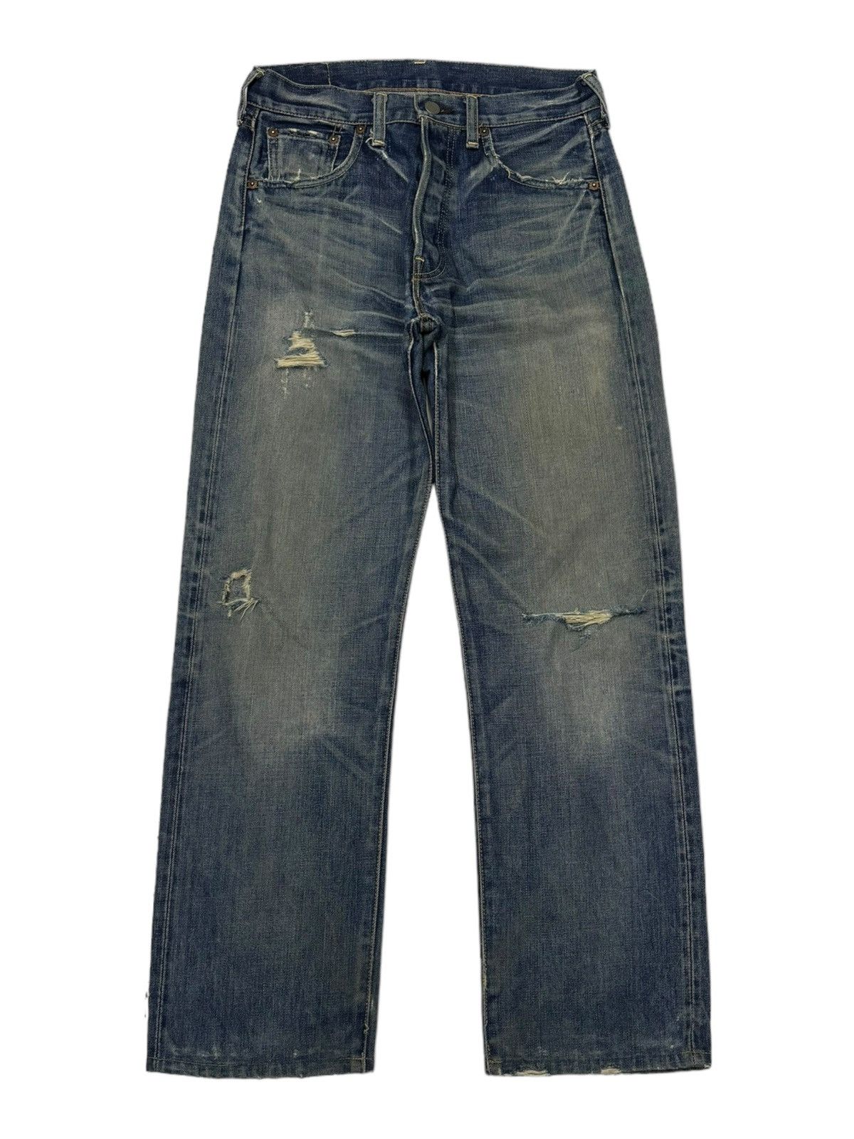 Levi's VINTAGE LEVIS 501 BIG E SELVEDGE REDLINE DISTRESSED DENIM Size US 29 - 3 Thumbnail