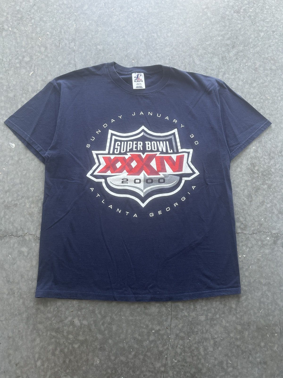 NFL × Vintage Vintage Y2K Super Bowl XXXIV Graphic Tee Size US XL / EU 56 / 4 - 1 Thumbnail