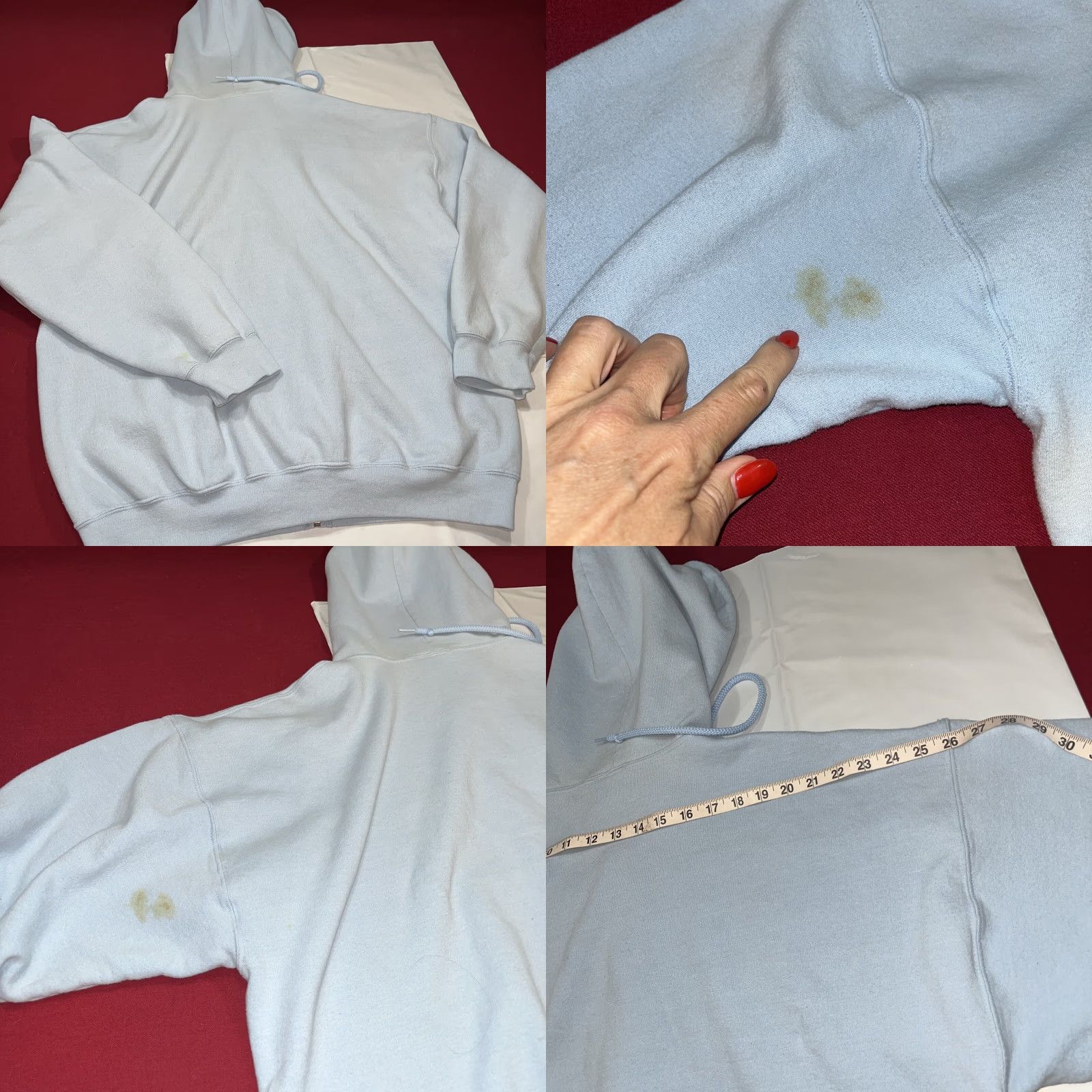 CO VINTAGE Michigan Rag Co TURTLE Full Zip Hoodie Shirt Mens XL Light Blue Knit Cotton Polyester 80s 90s Western Pockets Sea Turtle Print Front Size US XL / EU 56 / 4 - 9 Thumbnail