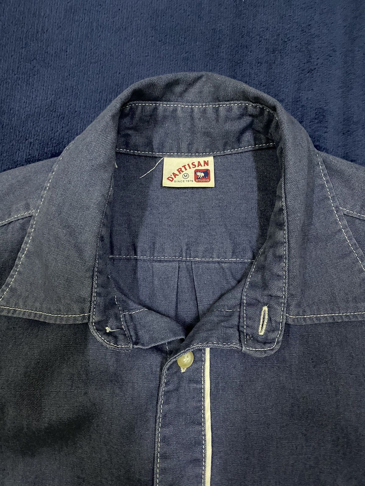 Studio D'Artisan × Vintage Vintage Studio D'Artisan Denim Oxford Double Pocket Shirt Size US M / EU 48-50 / 2 - 5 Thumbnail