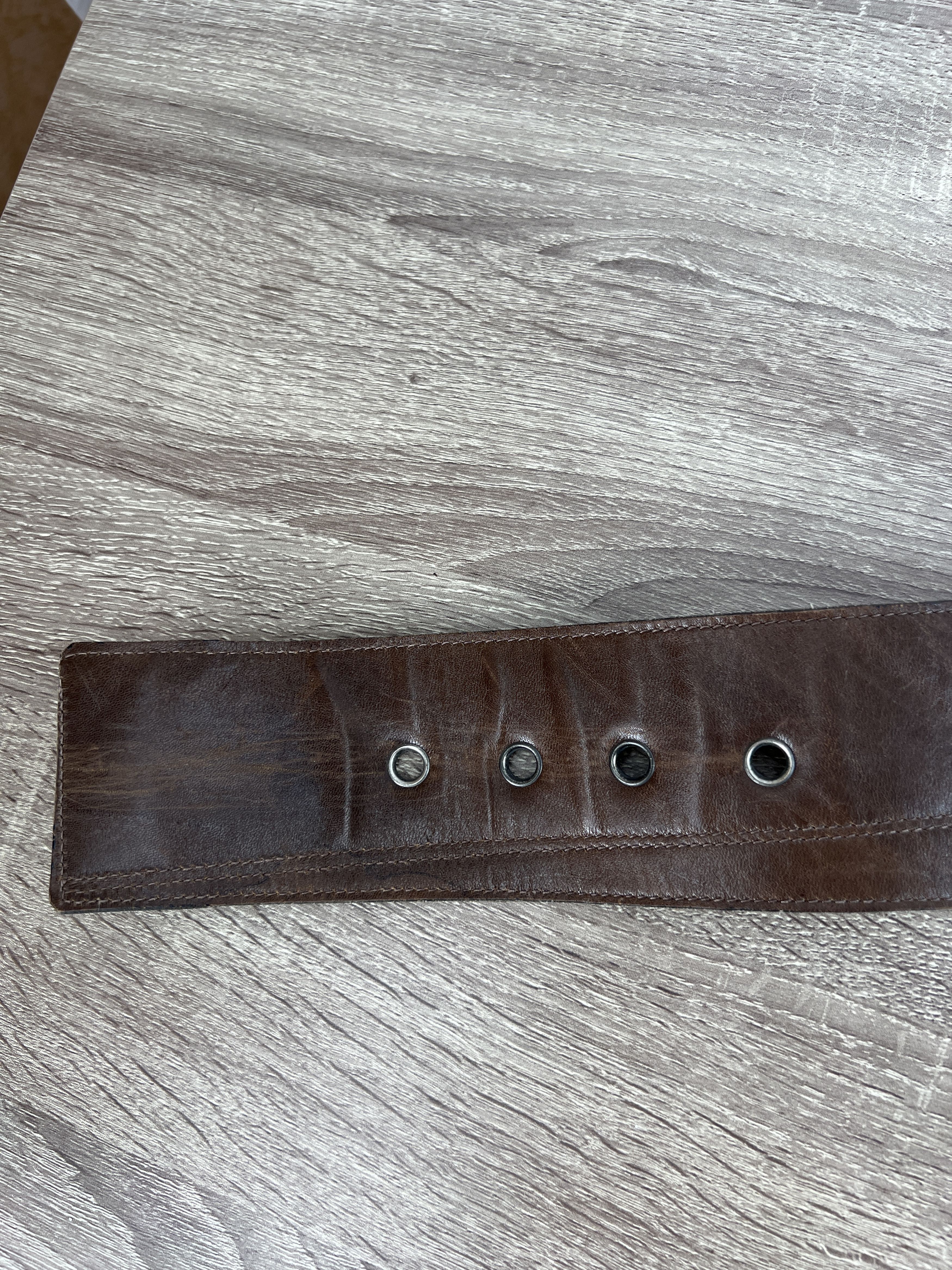 Saint Laurent Paris Saint Laurent Rive Gauche 2 Colored Wide Leather Waist Belt Size ONE SIZE - 9 Thumbnail