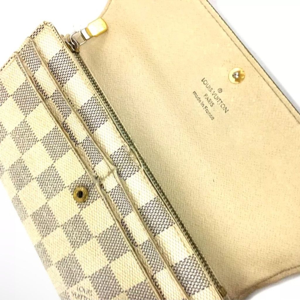 Louis Vuitton Louis Vuitton Damier Azur Porte Feuille Sarah Long Wallet Size ONE SIZE - 5 Thumbnail