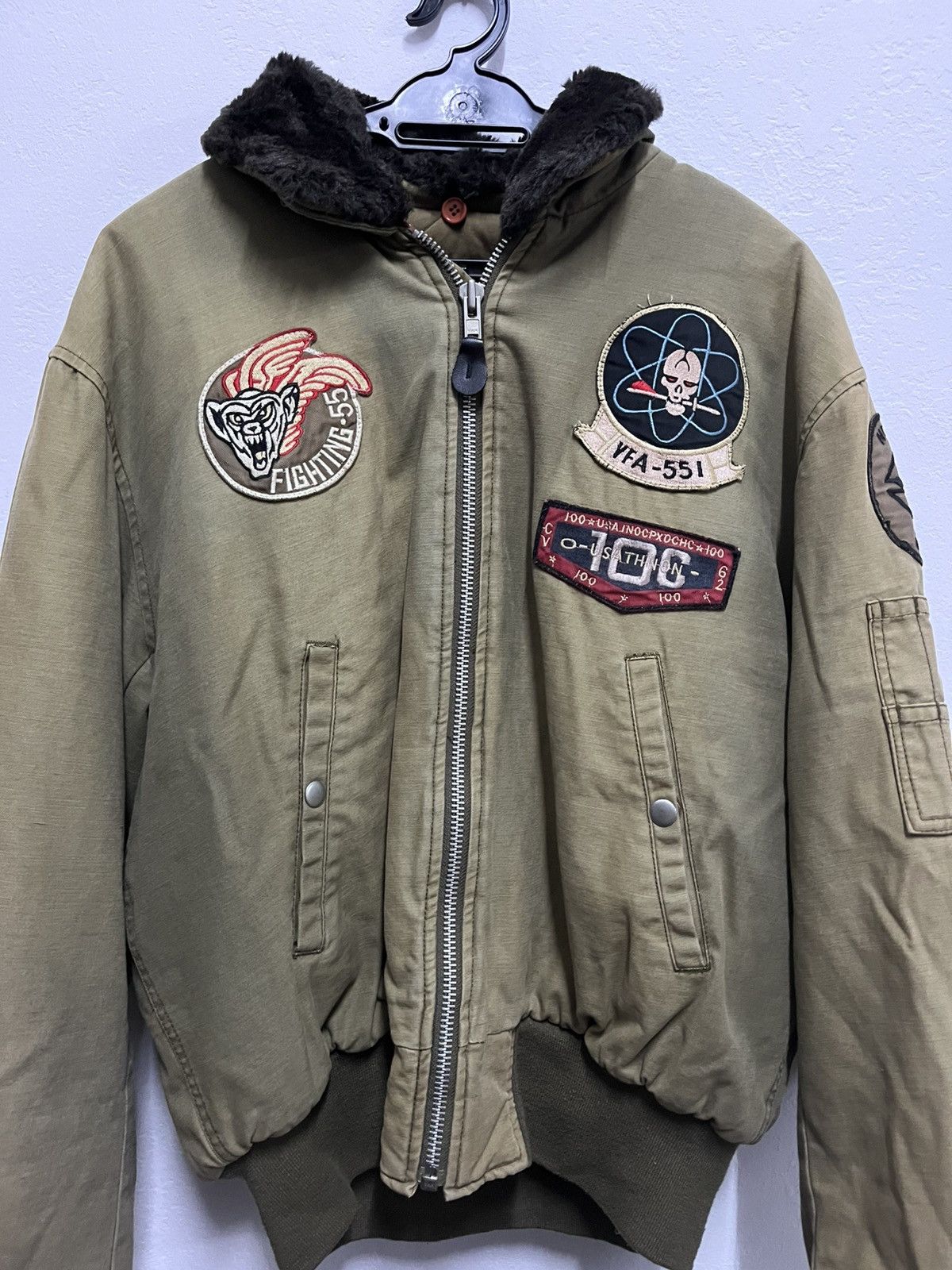 Vintage VINTAGE AIR FORCE ARMY BOMBER JACKET Size US XL / EU 56 / 4 - 4 Thumbnail