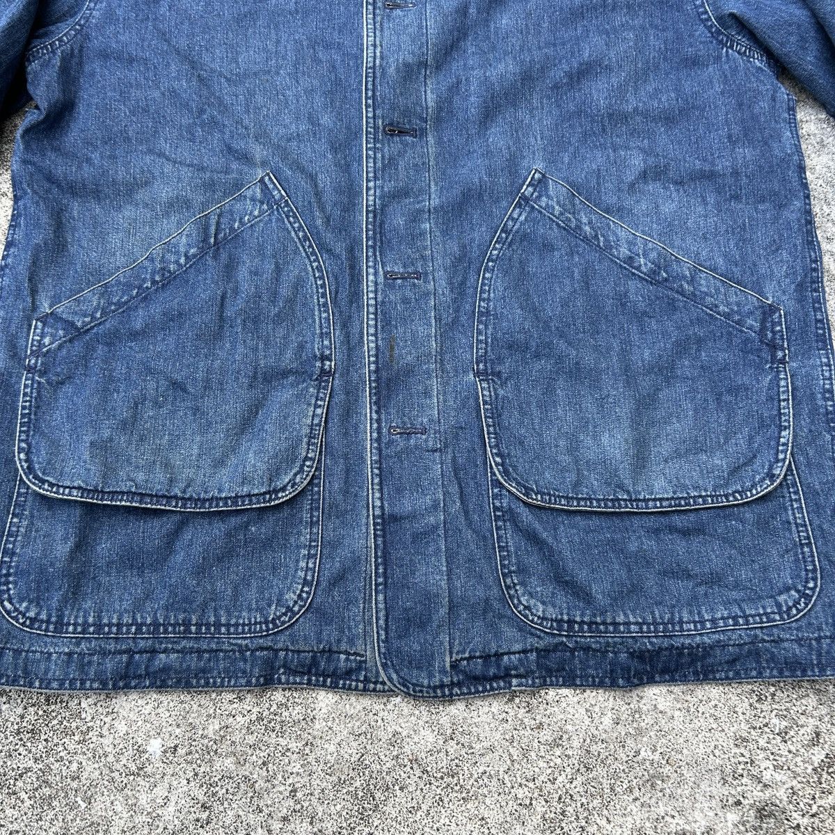 Japanese Brand × Lands' End × Vintage Vintage 90s Lands End Workwear Coat Denim Jacket Size US M / EU 48-50 / 2 - 5 Thumbnail