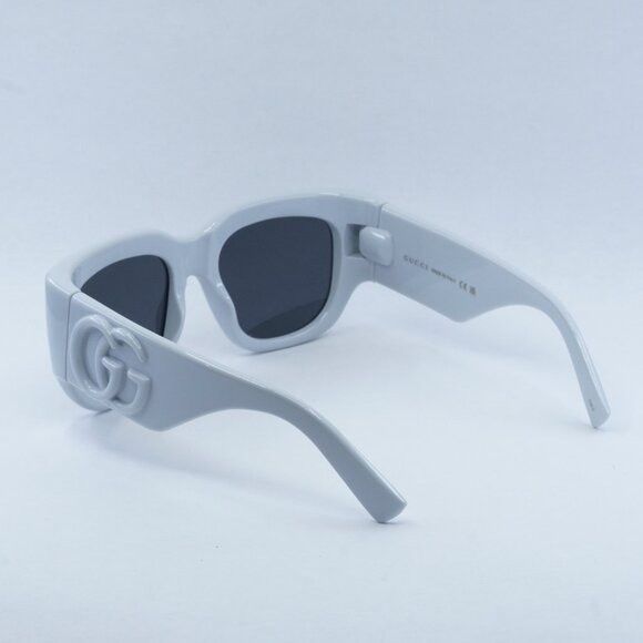 Gucci Gucci GG1545S 003 Sunglasses Light Grey Square Frame, Grey Size ONE SIZE - 10 Thumbnail