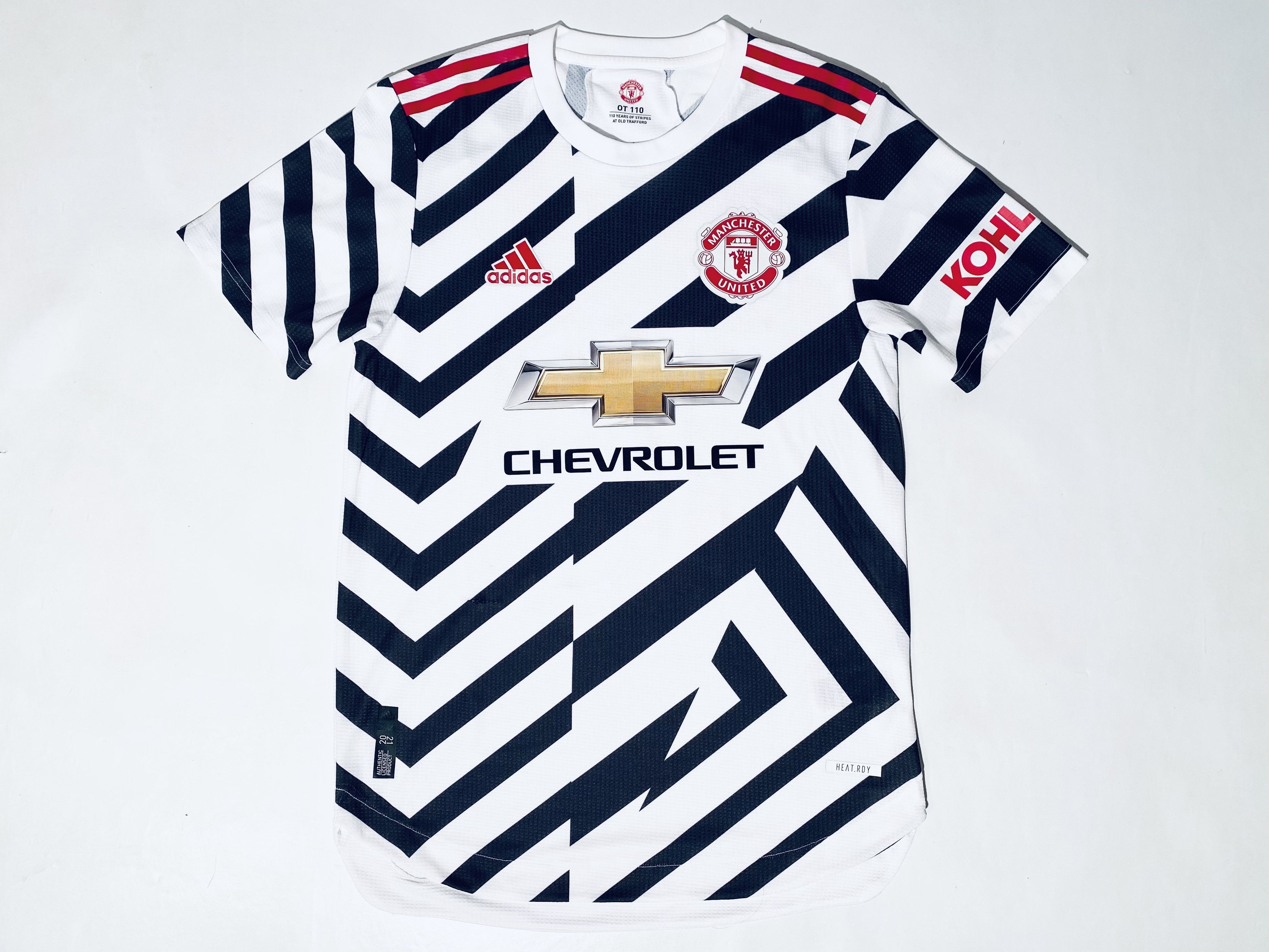 Adidas Manchester United 3rd Authentic 2020 2021 / Zebra / Third Size US S / EU 44-46 / 1 - 3 Thumbnail