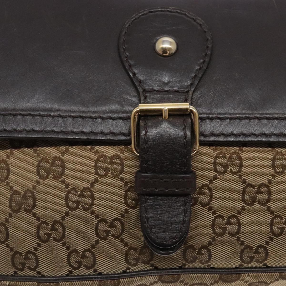 Gucci GUCCI GG Canvas Shoulder Bag Beige Silver Brown Size ONE SIZE - 15 Thumbnail