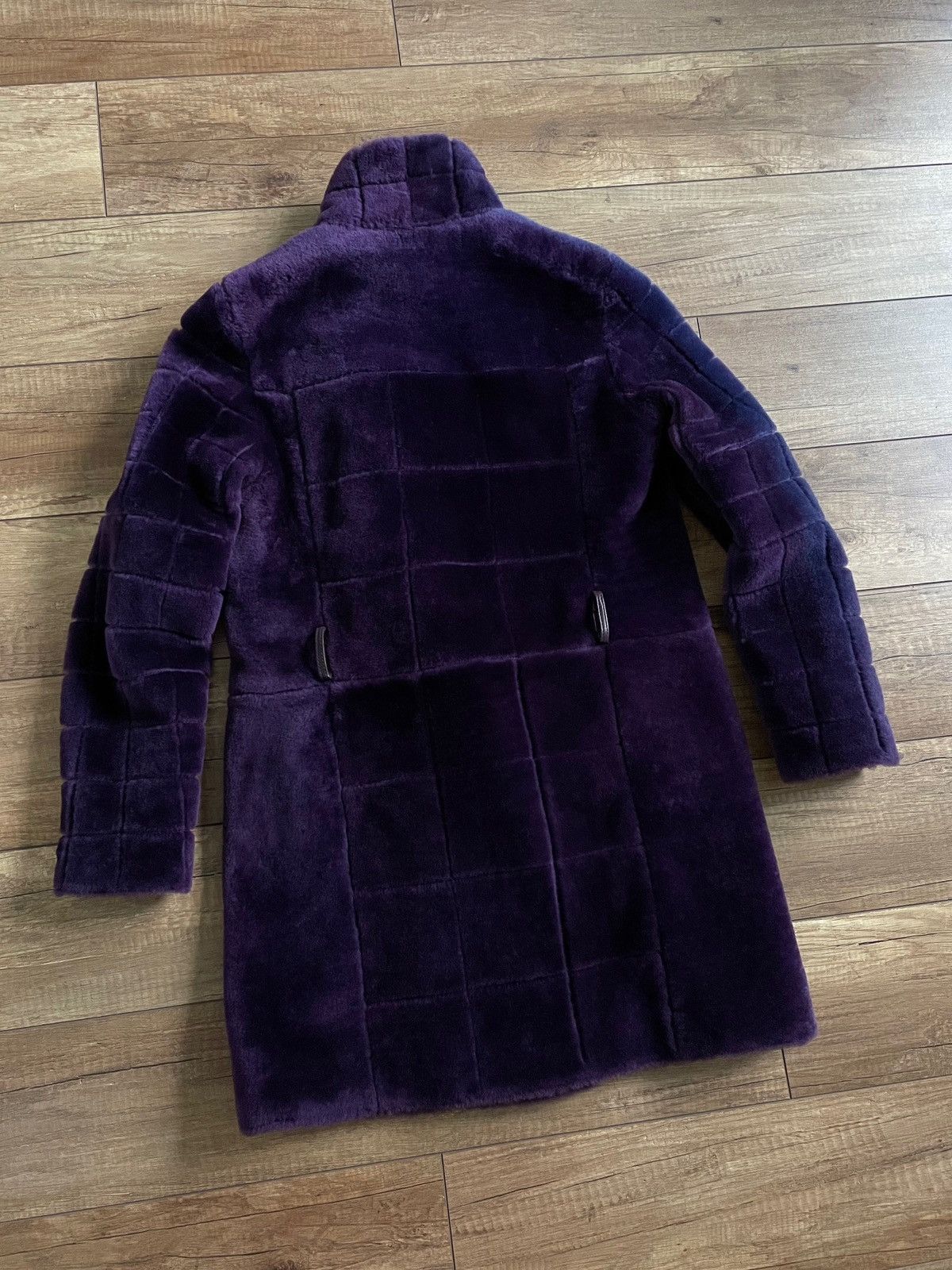 Escada Escada Purple Quilted Real Fur B-3 Long Jacket Coat Size M / US 6-8 / IT 42-44 - 4 Thumbnail
