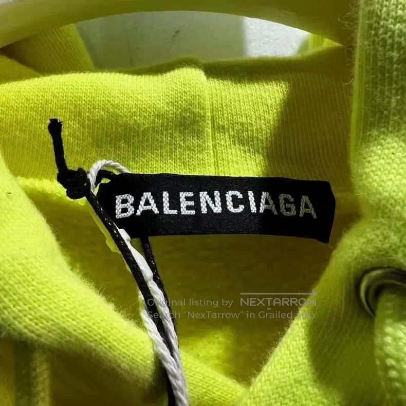 Balenciaga Balenciaga Coca-Cola Printed Logo Long Sleeve Hoodie Neon Size US M / EU 48-50 / 2 - 3 Thumbnail
