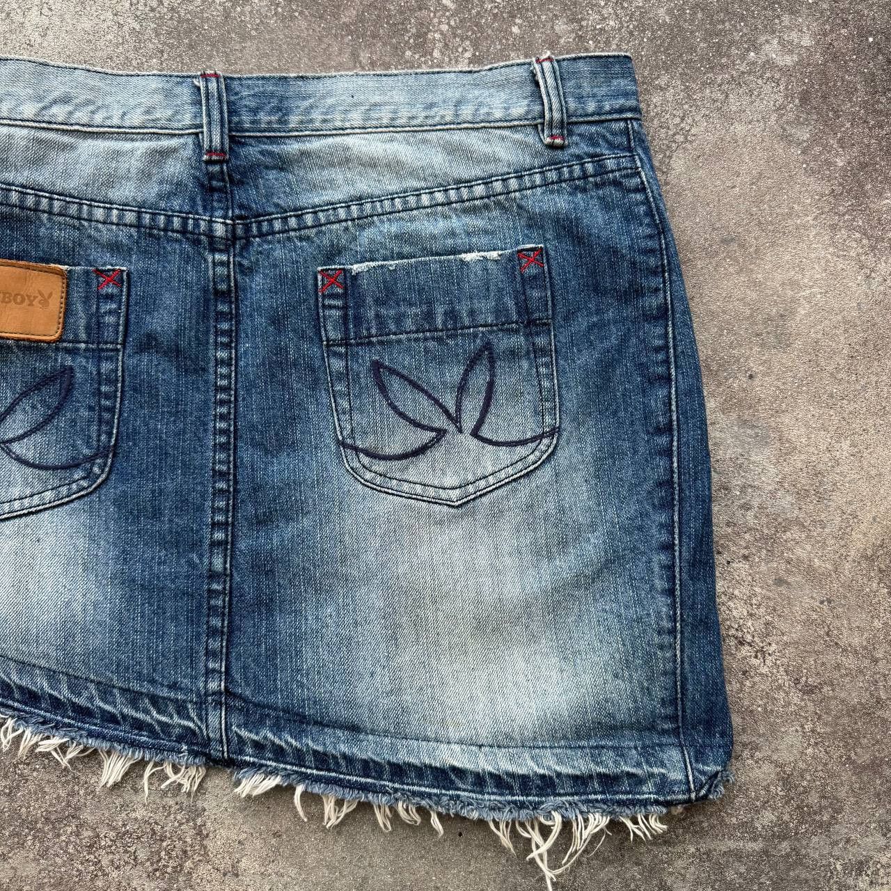 20471120 × Japanese Brand Playboy Vintage Washed Skirt Size 30" / US 8 / IT 44 - 7 Thumbnail