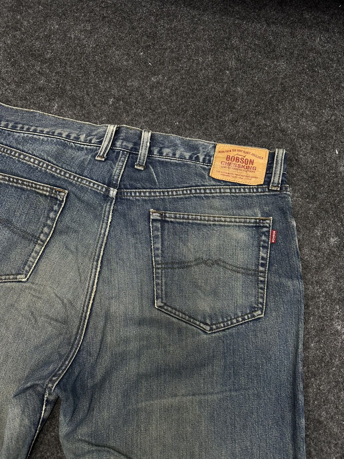 Vintage 90s Bobson Chesskin Faded Washed Denim Size 36 F40 Size US 36 / EU 52 - 6 Thumbnail