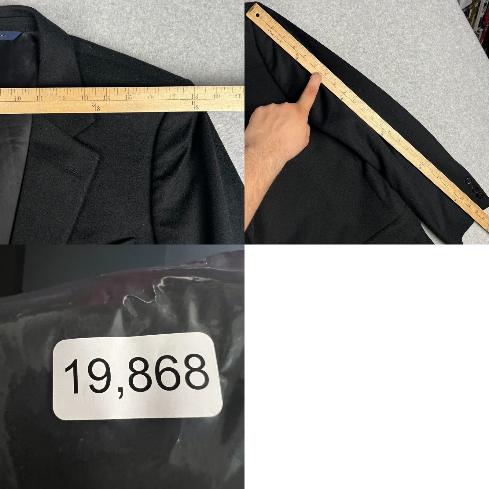 Brooks Brothers Brooks Brothers Loro Piana Cashmere Sport Coat Blazer Mens 43L Black Old Money Size 46R - 8 Thumbnail