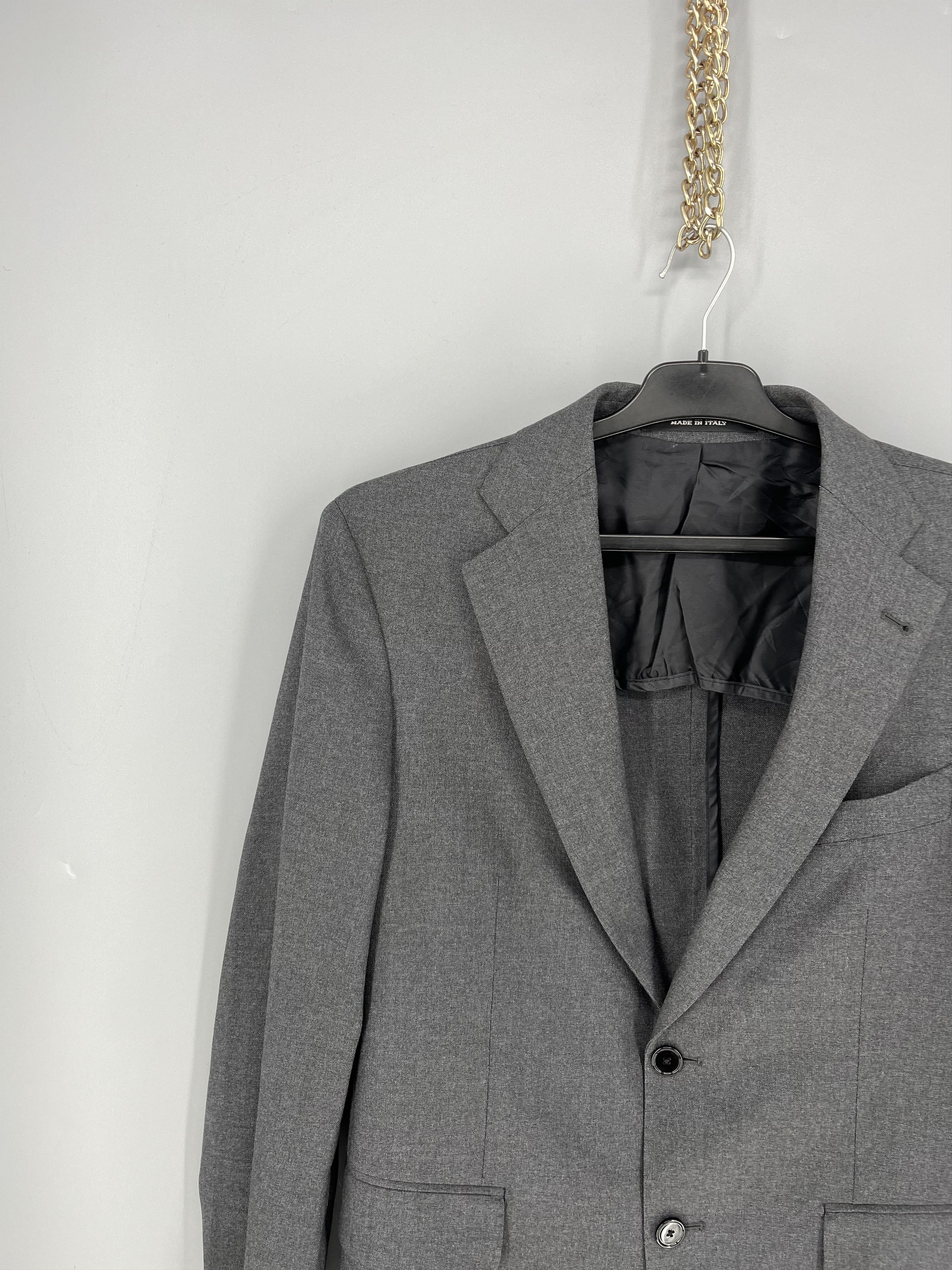 Tagliatore Tagliatore Virgin Wool Grey Checkered Blazer Made In Italy Size 46R - 4 Thumbnail