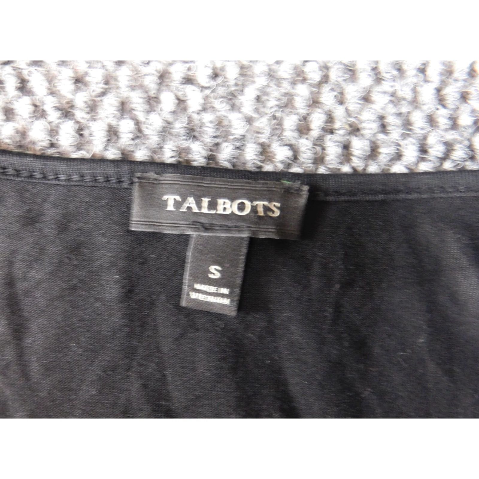 Talbots Talbots Womens Blouse Small Black Pullover Crew Neck Long Sleeve Ruffle Top Designer Top Womens S Black Casual Shirt Size S / US 4 / IT 40 - 4 Thumbnail