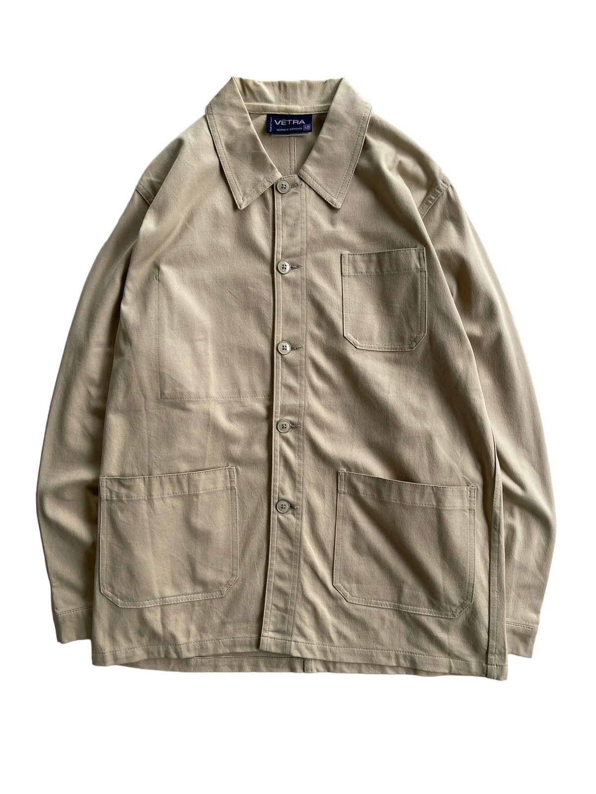 image of Le Laboureur x Vetra France Chore Jacket in Cream, Men's (Size Large)