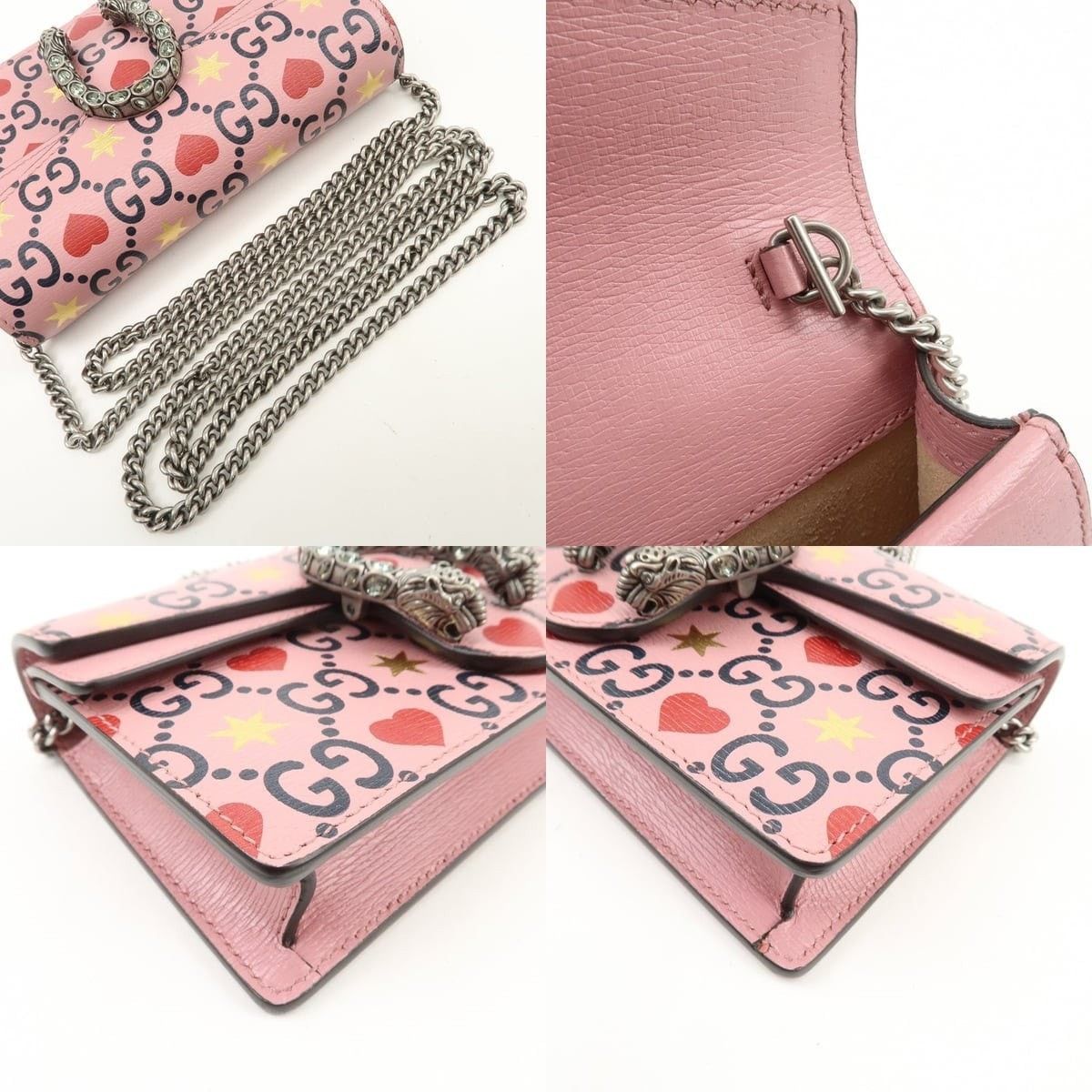 Gucci Gucci Dionysus Super Mini Calfskin Flap Bag Pink Size ONE SIZE - 4 Thumbnail