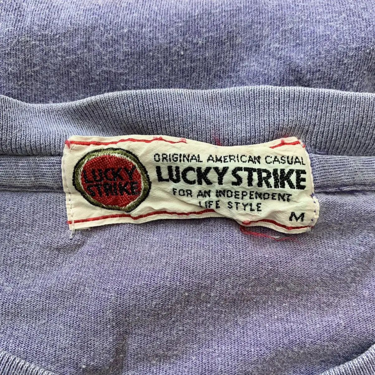 Vintage Vintage LUCKY STRIKE RACING Team Discolour Trash Tee Shirt Size US M / EU 48-50 / 2 - 4 Thumbnail
