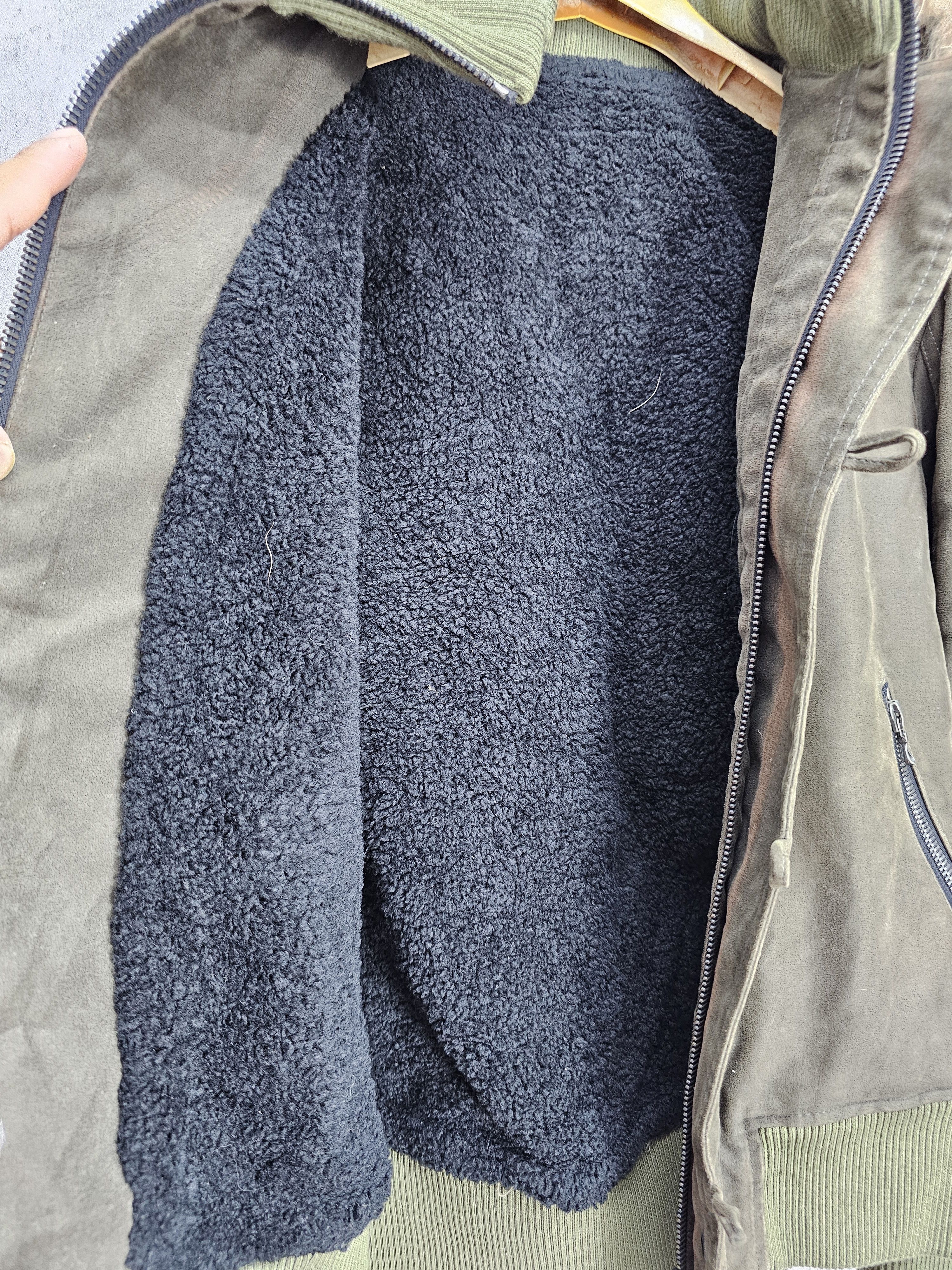 Japanese Brand × Shellac SHELLAC Riri Zipper Waxed Cotton Bomber Sherpa Jacket J0069 Size US M / EU 48-50 / 2 - 15 Thumbnail