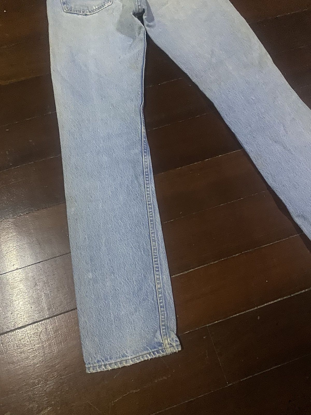 Levi's Vintage 80s Levis 501 Faded Blue Jeans distressed Size US 32 / EU 48 - 13 Thumbnail