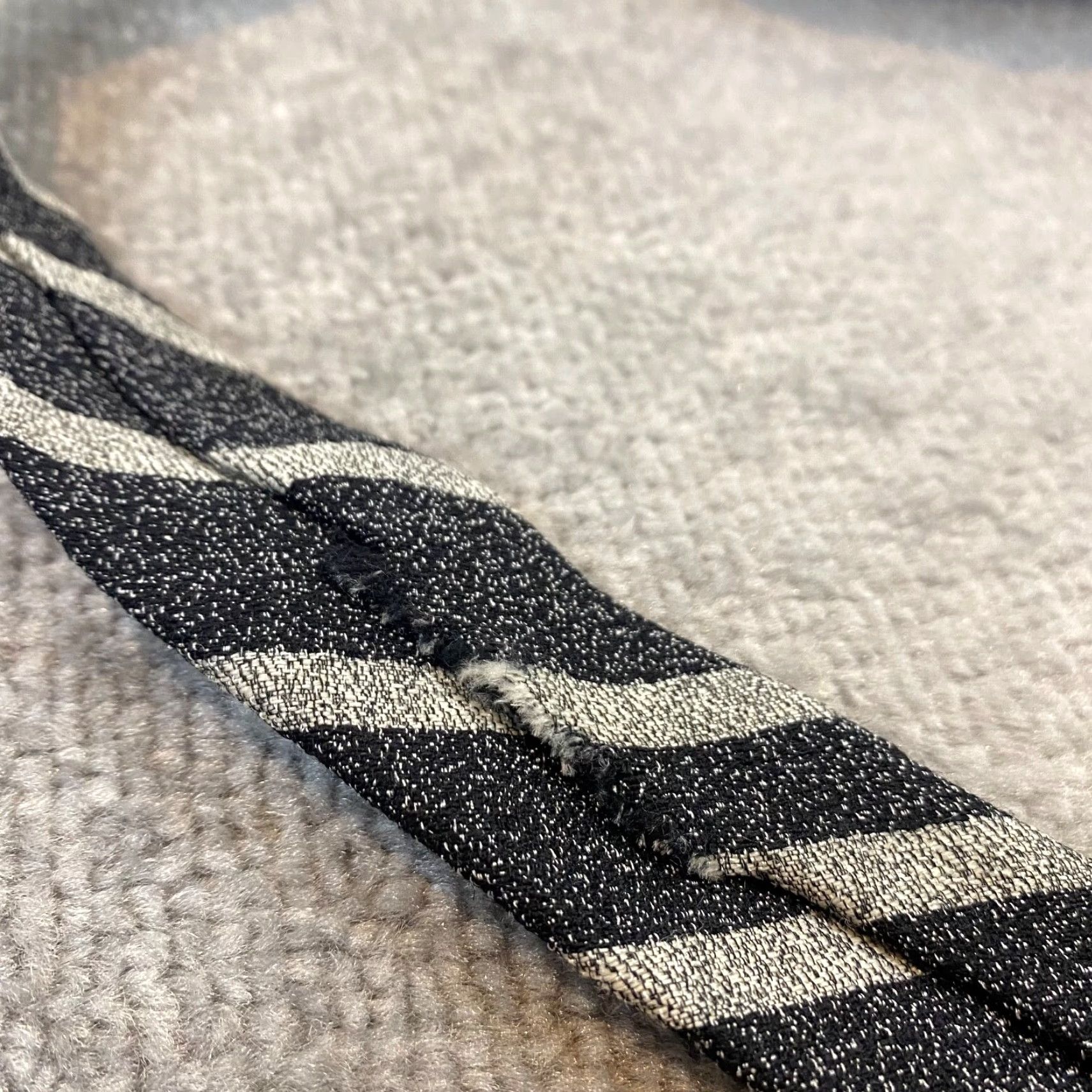 Brooks Brothers BROOKS BROTHERS Neck Tie Mens 3" Wide Wool Silk Blend USA Gray Diagonal Striped Size ONE SIZE - 8 Thumbnail
