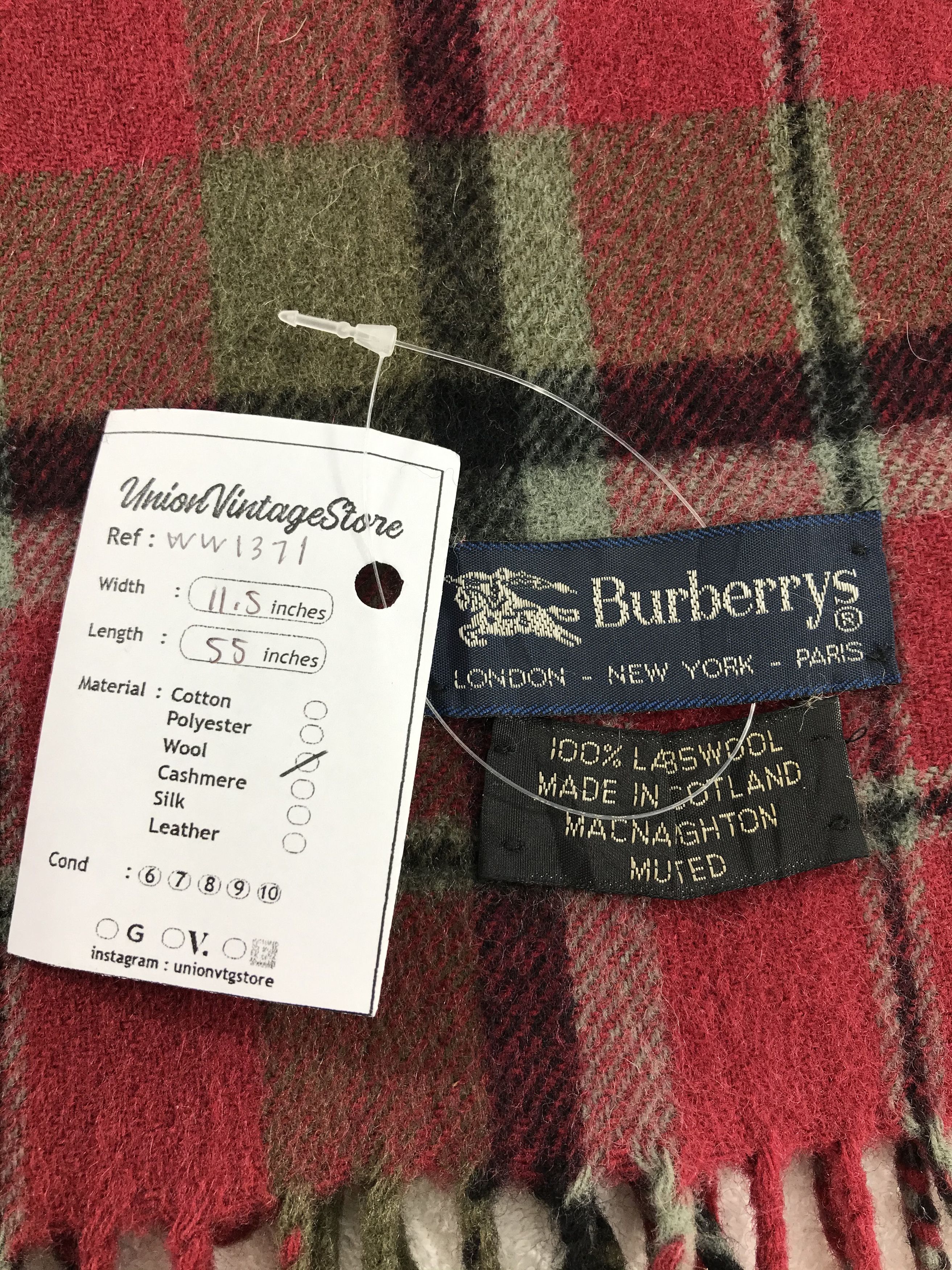 Burberry × Vintage Burberry Scarf / Muffler / Neckwear - WW1371 Size ONE SIZE - 4 Thumbnail