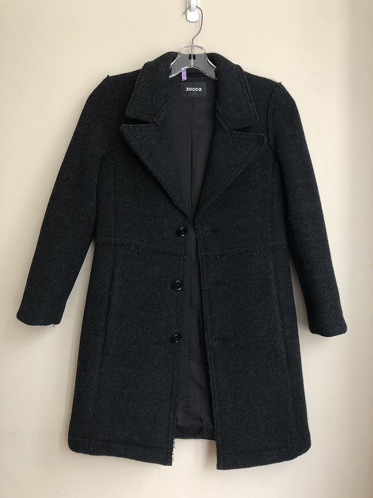 CABANE de ZUCCa × Issey Miyake × Zucca Zucca Vintage Distressed Raw Hem Coat Size S / US 4 / IT 40 - 2 Thumbnail