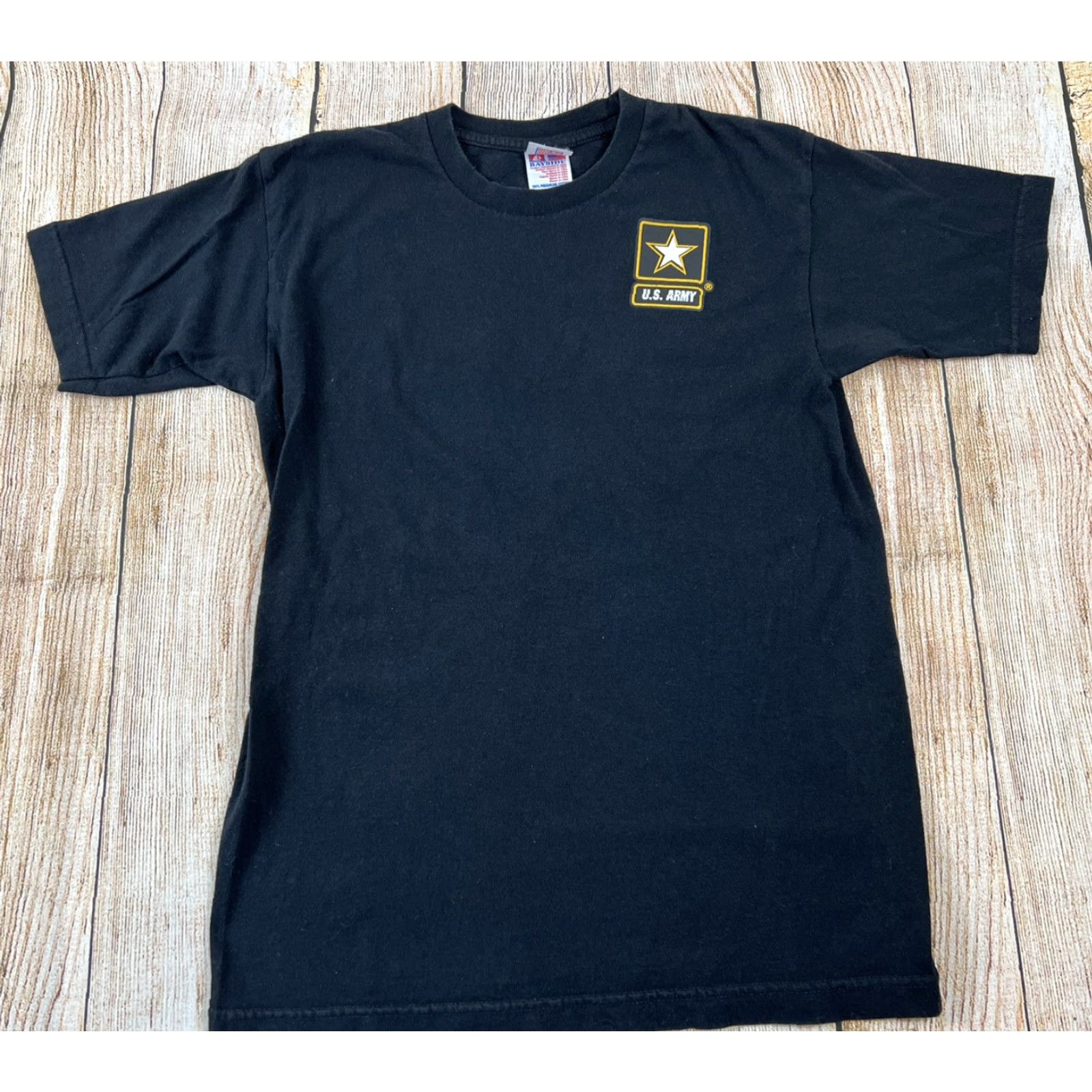 Vintage VINTAGE Bayside US ARMY Black T Shirt Small Men Crew Neck Short Sleeve Regular Logo USA Military Size US S / EU 44-46 / 1 - 3 Thumbnail