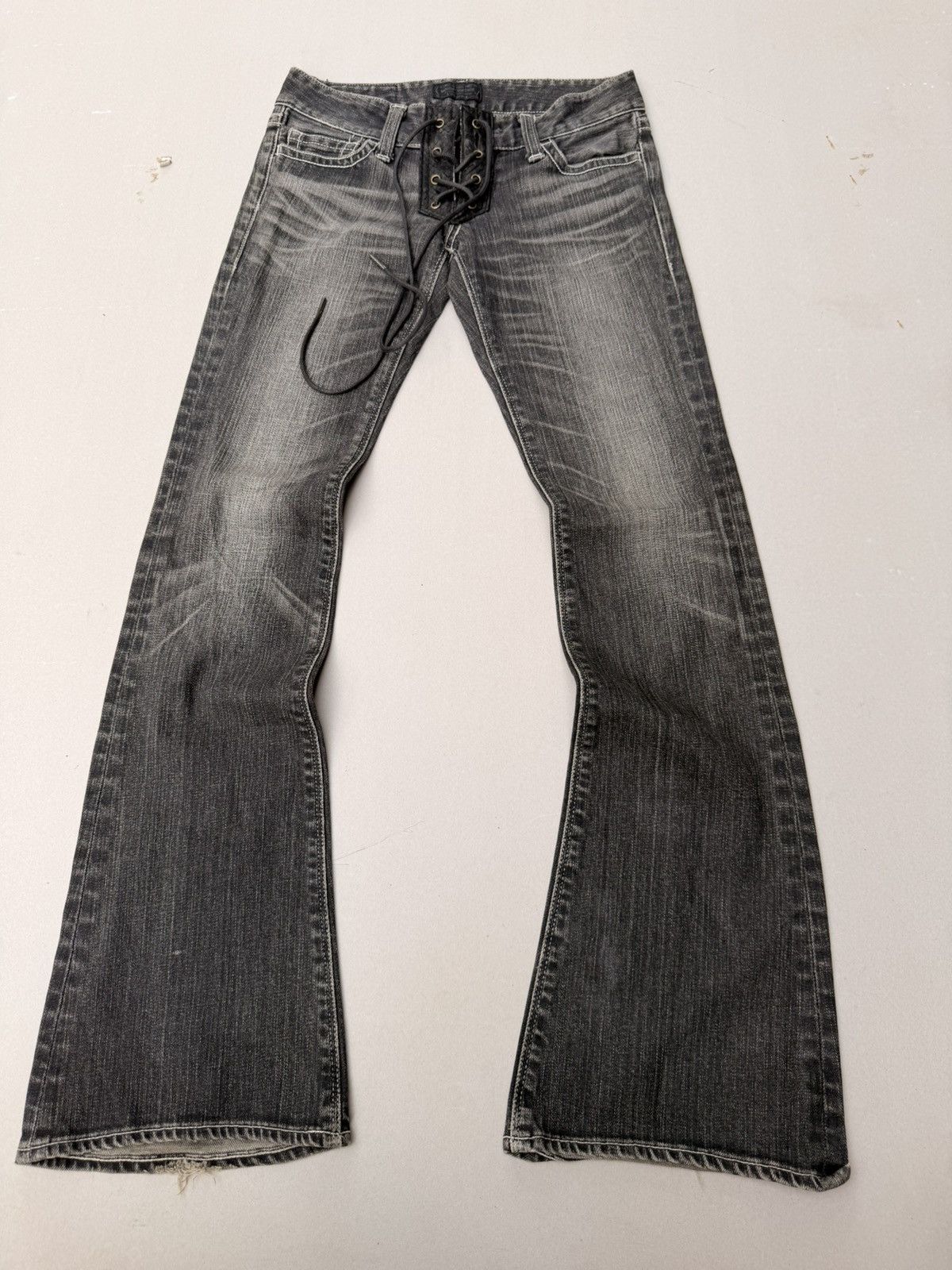 Japanese Brand Moussy Lace up flare jeans Size US 26 / EU 42 - 1 Thumbnail