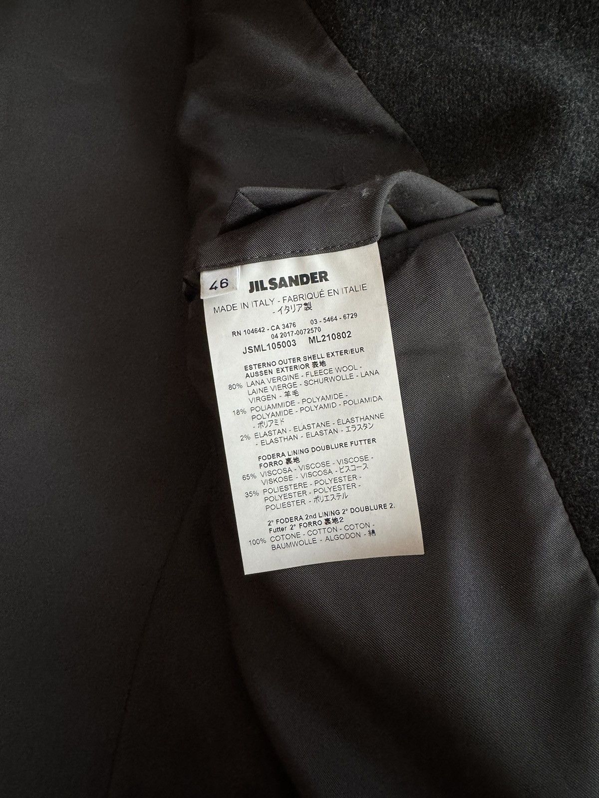 Jil Sander Jil Sander FW17 Wool Grey Coat Size US S / EU 44-46 / 1 - 10 Thumbnail