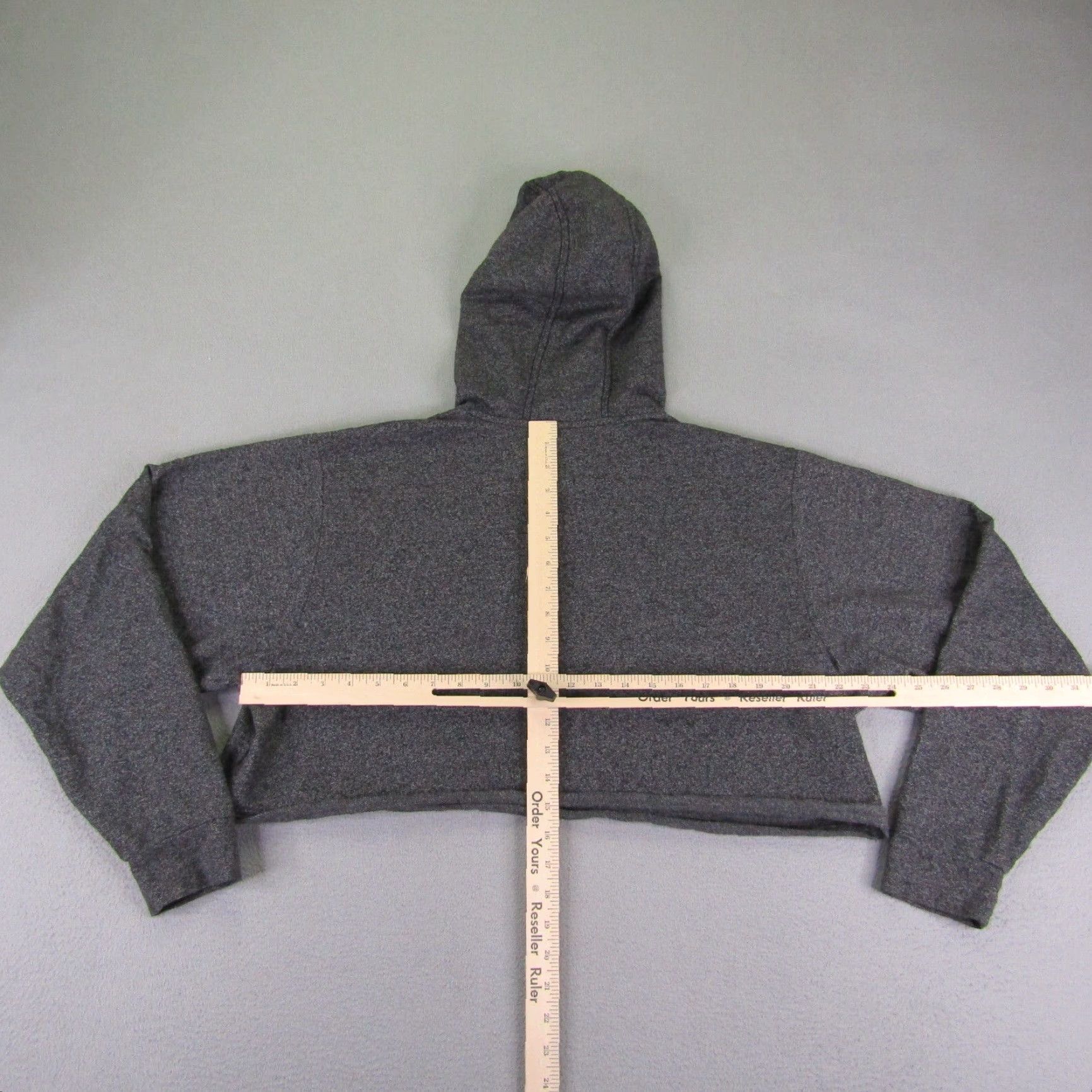 Adidas ADIDAS Hoodie Women Large Gray Pullover Crop Athletic Gym Sweatshirt Size L / US 10 / IT 46 - 5 Thumbnail