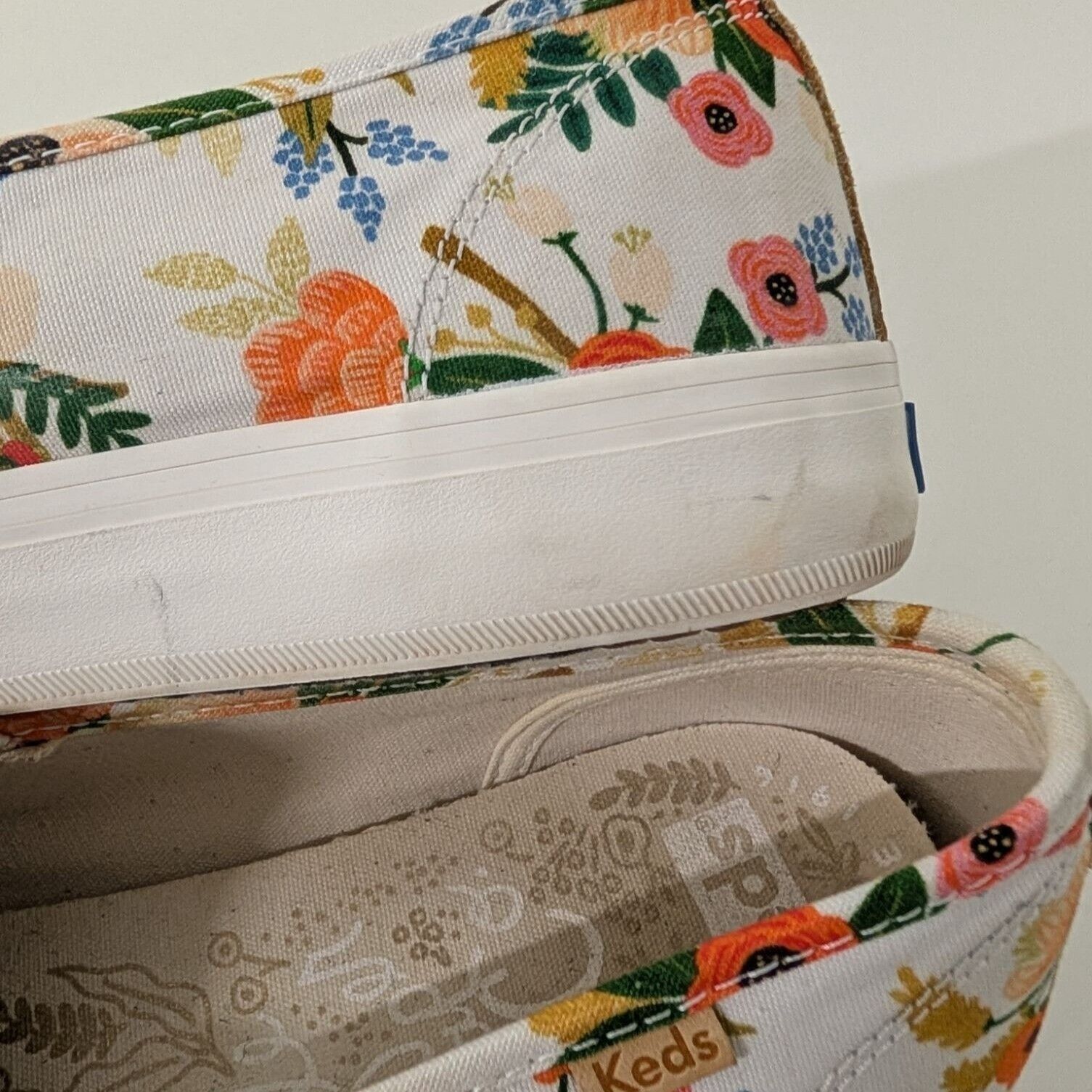 Keds Keds Rifle Paper Co Floral Sneakers Womens Size 11 White Size US 11 / IT 41 - 6 Thumbnail