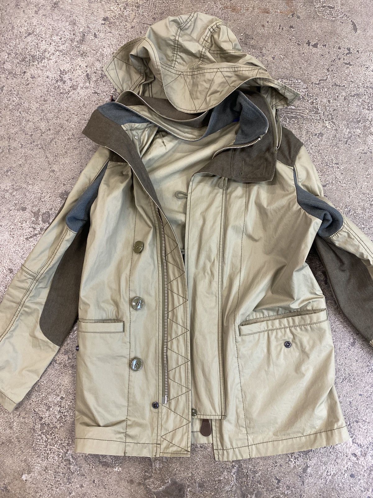 Comme des Garcons × Junya Watanabe Junya watanabe CDG hooded jacket M olive wool patch Size US M / EU 48-50 / 2 - 2 Thumbnail