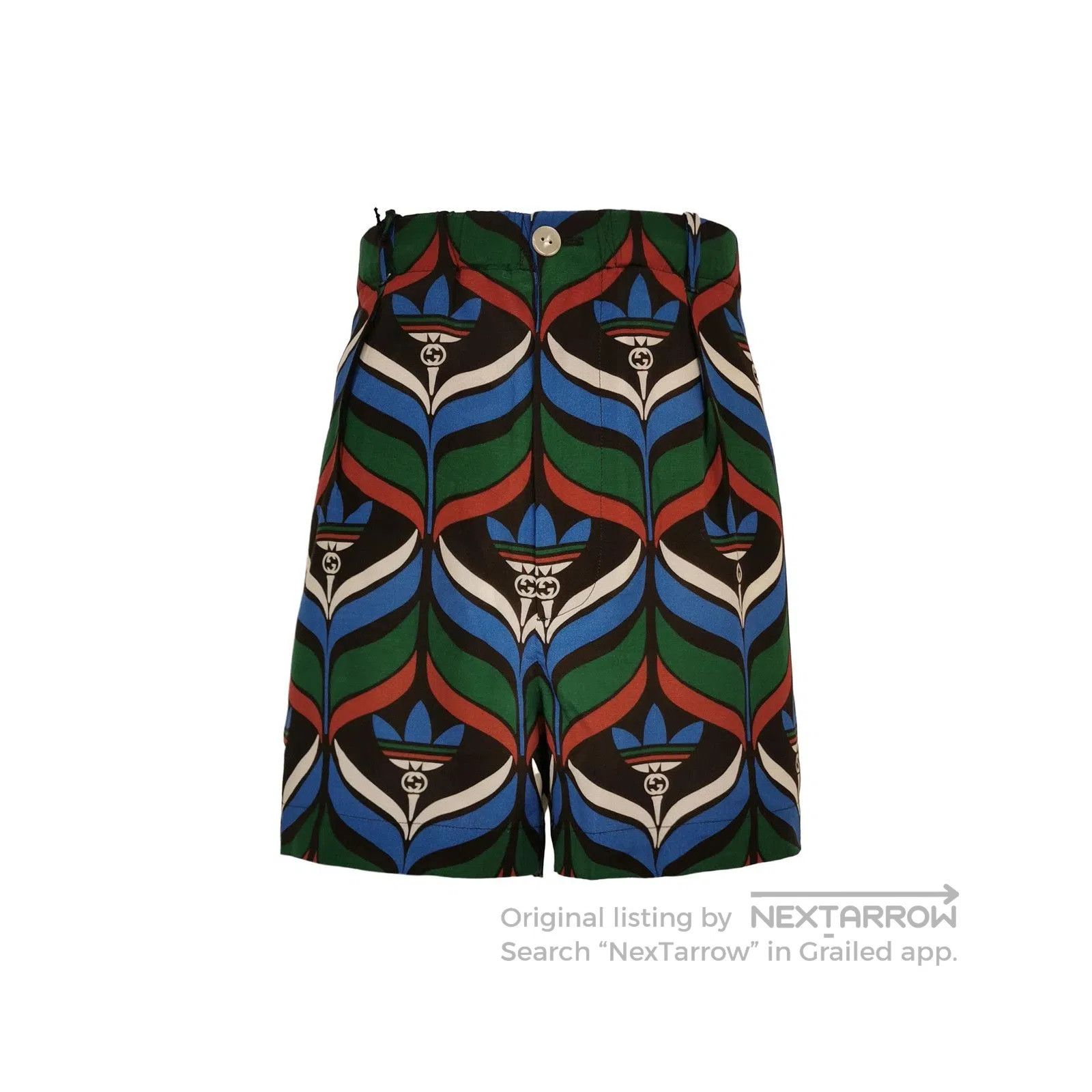 Gucci Gucci x adidas Trefoil Print Color-Block Shorts XL. Size US 42 / EU 58 - 4 Thumbnail
