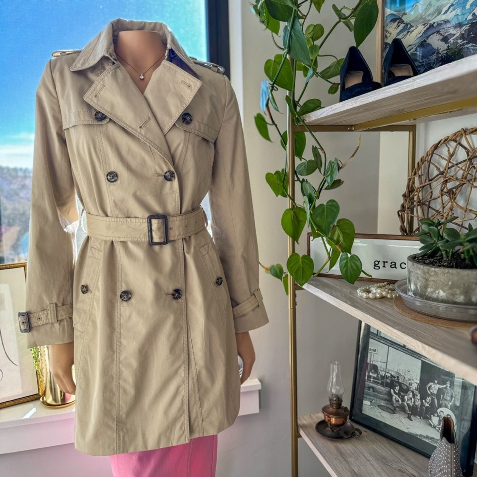 Banana Republic Banana Republic, Classic Limonta Waterproof Trench Coat, NWT Size S / US 4 / IT 40 - 1 Thumbnail